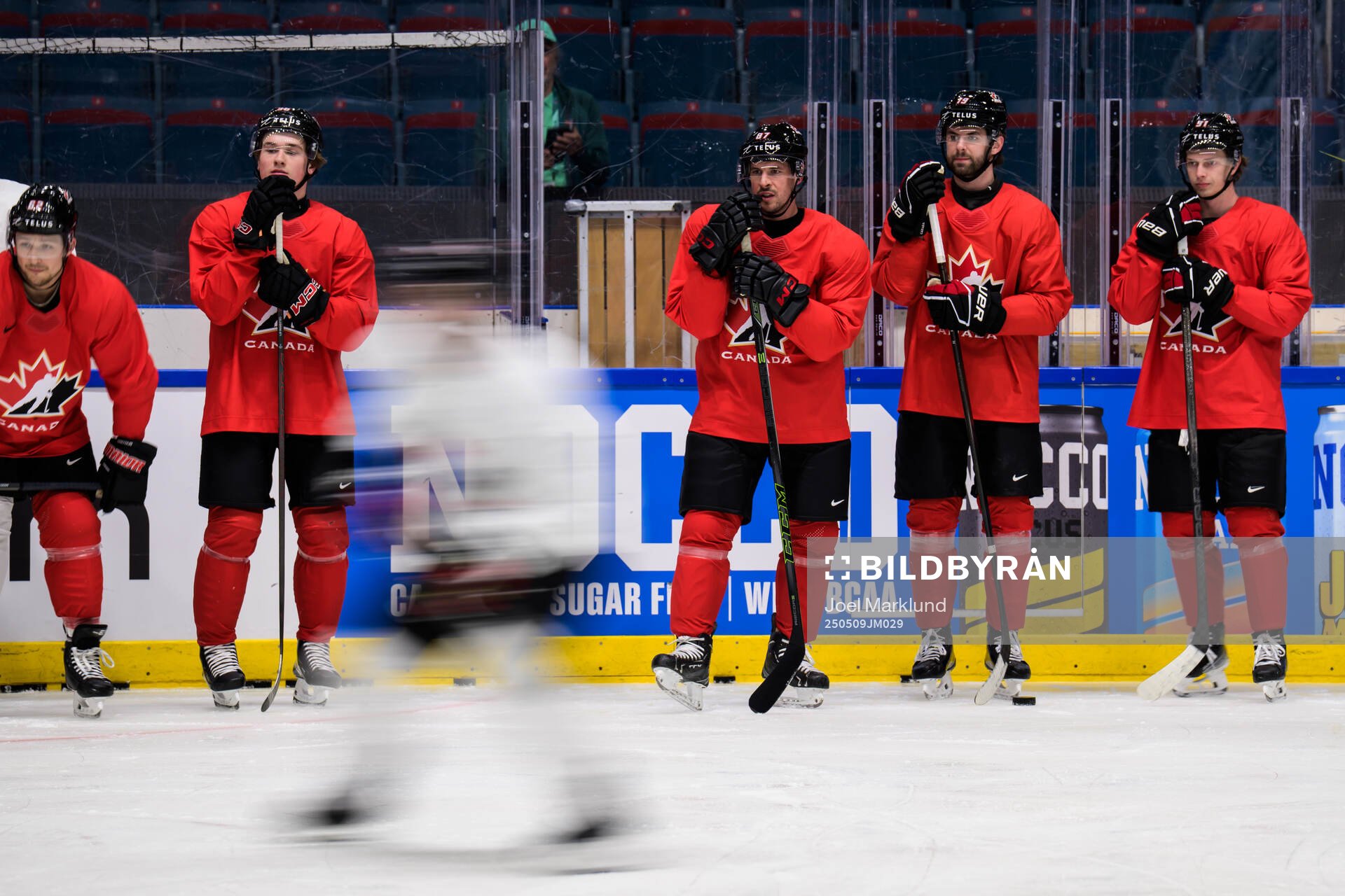 Macklin Celebrini, Sidney Crosby, Adam Fantilli and Kent