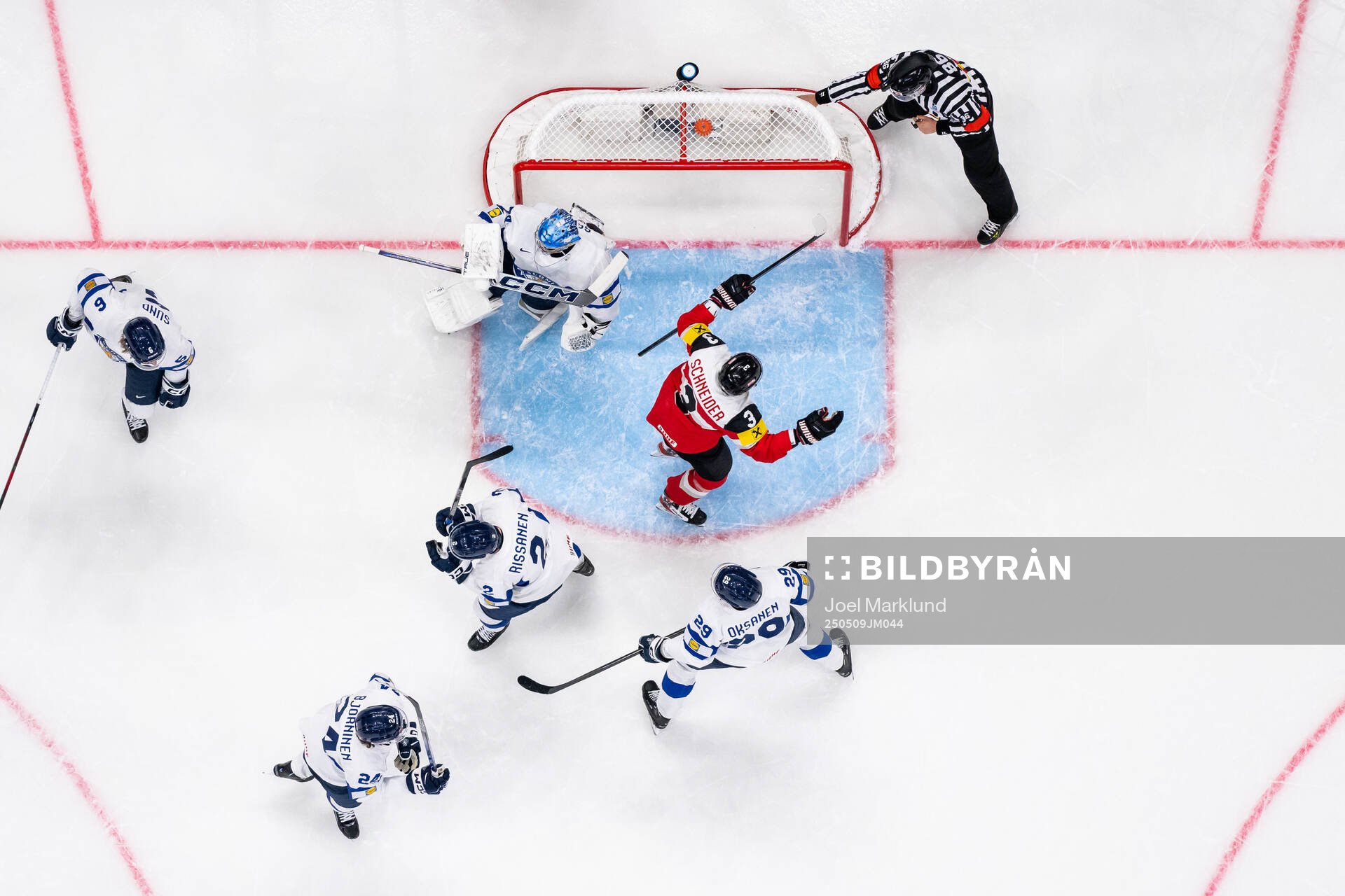 Peter Schneider of Austria celebrates