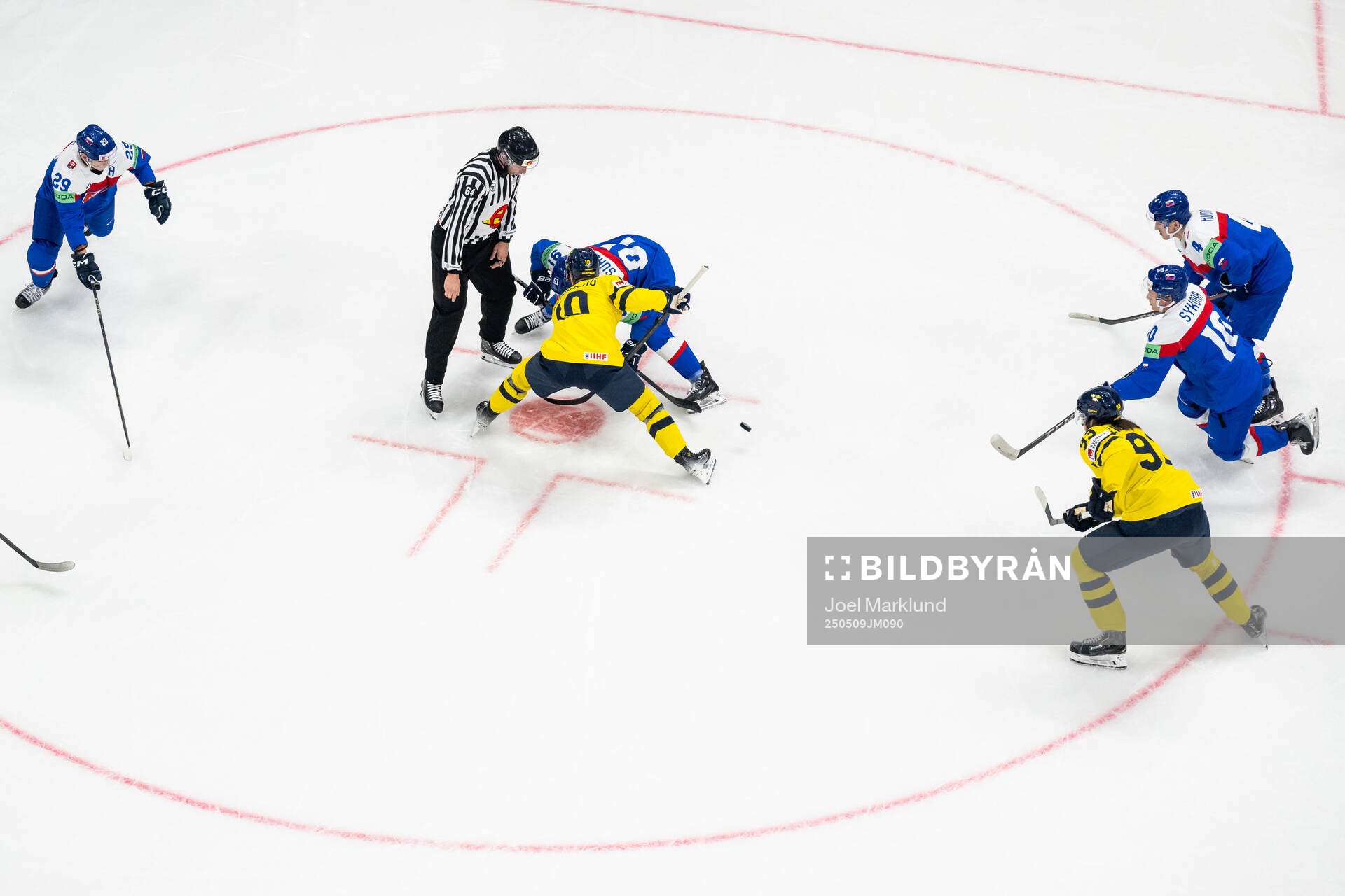 A face off between Alexander Wennberg of Sweden and Matus