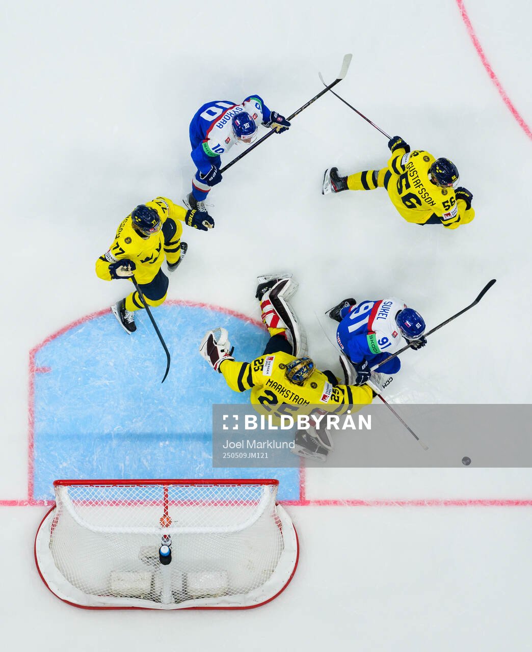 Adam Sykora and Matus Sukel of Slovakia challenge Simon