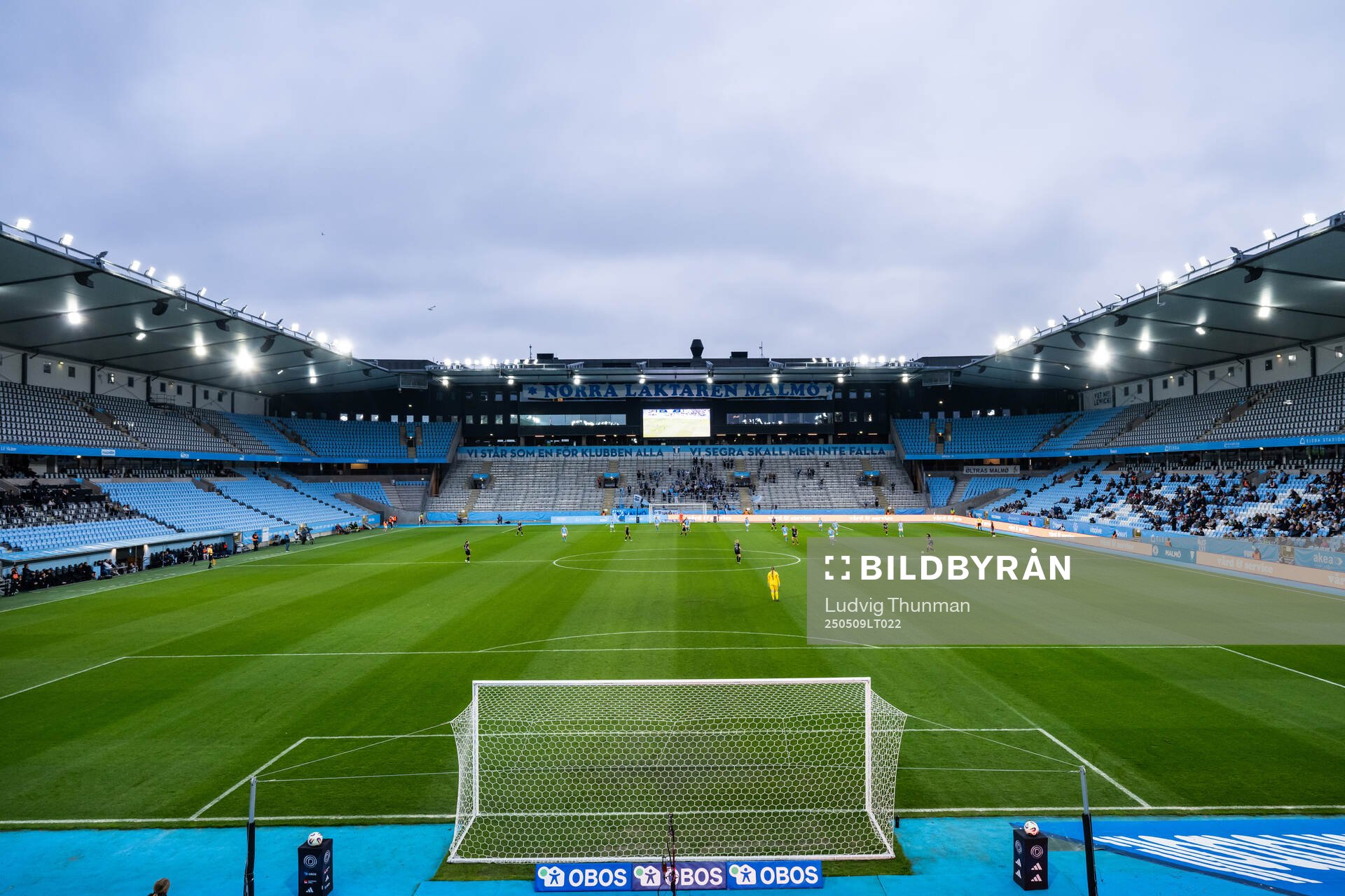 Eleda Stadion under fotbollsmatchen i Damallsvenskan mellan Malmö FF och Alingsås den 9 maj 2025 i Malmö. 