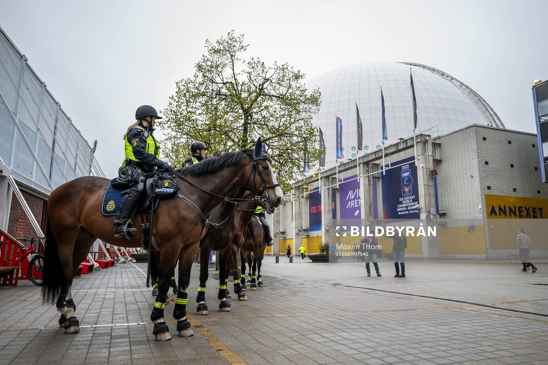 Police attendance outside of Avicii Arena