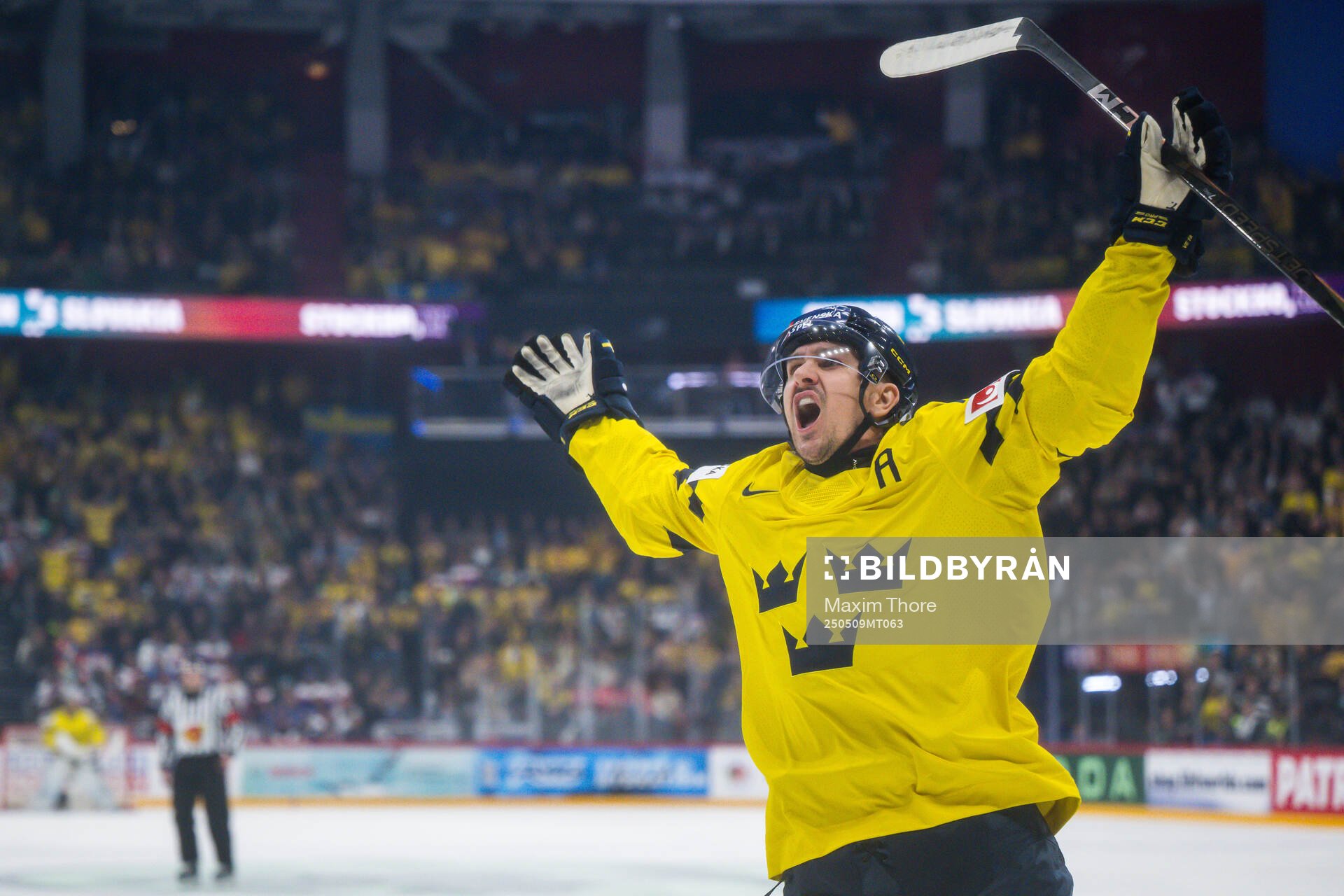 Mikael Backlund of Sweden celebrates