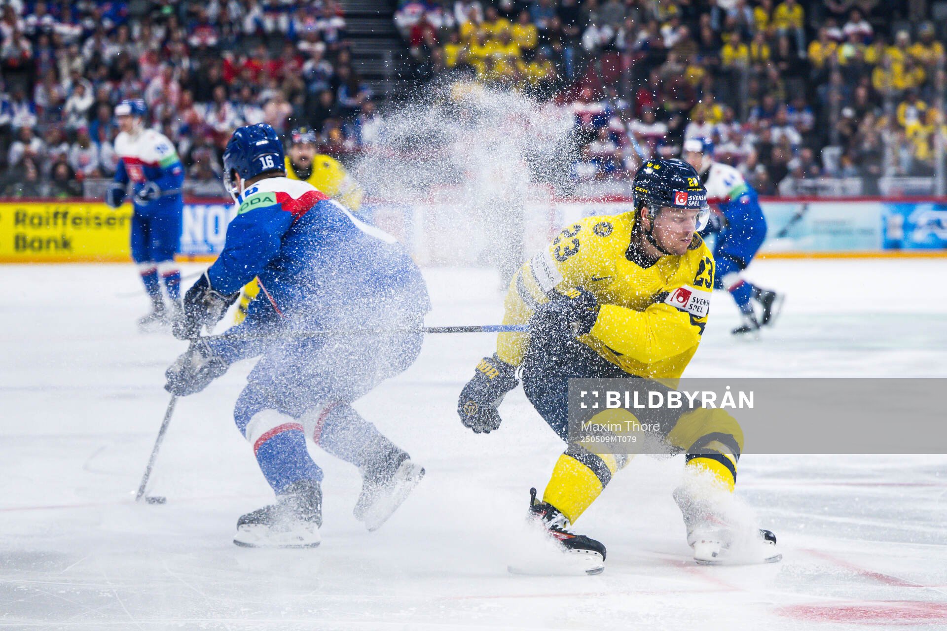 Robert Lantosi of Slovakia and Lucas Raymond of Sweden