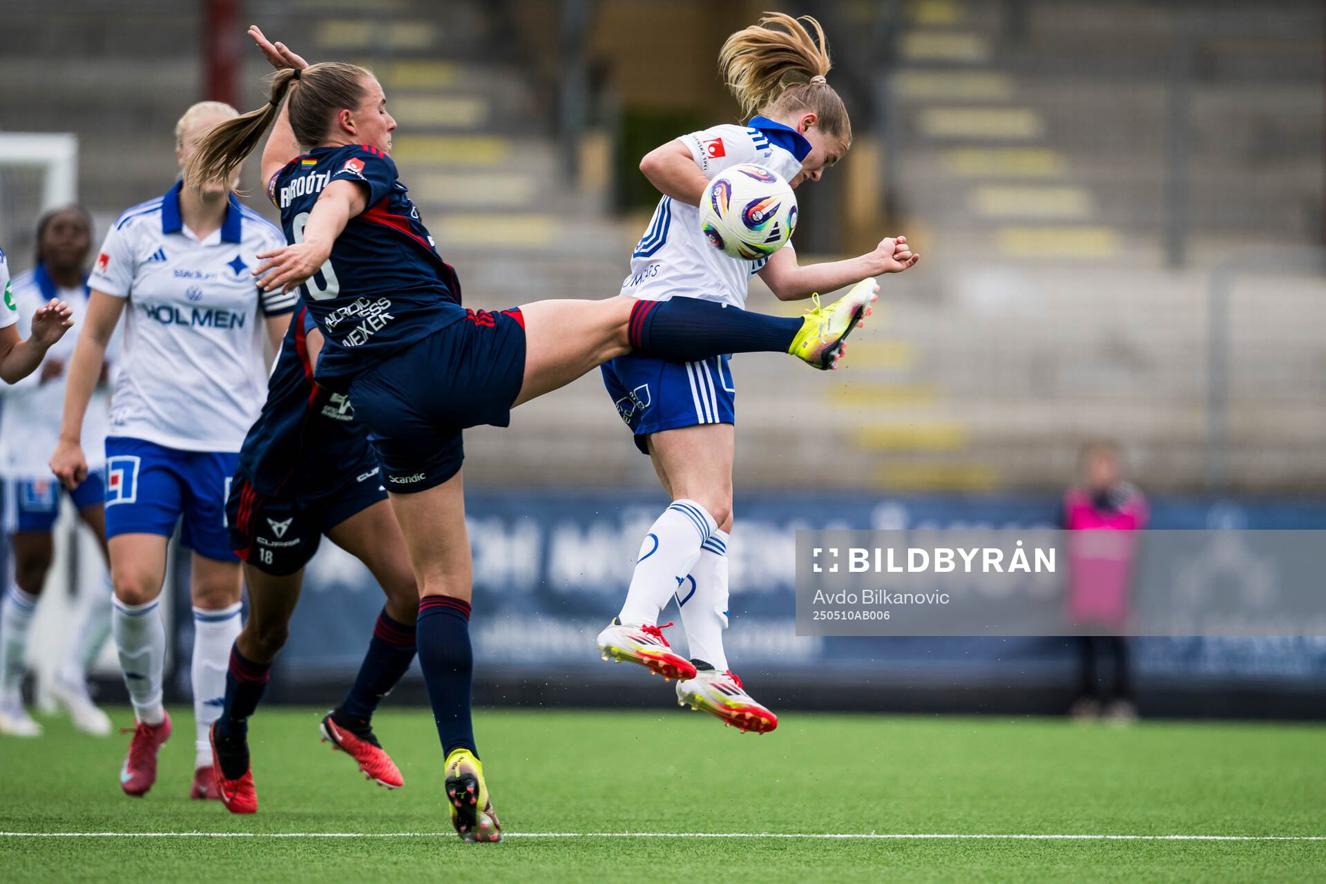Rosengårds Gudrun Arnardottir under fotbollsmatchen i Damallsvenskan mellan Rosengård och IFK Norrköping den 10 maj 2025 i Malmö.