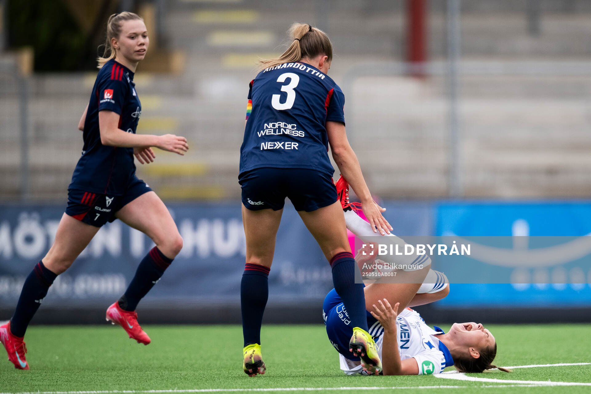 IFK Norrköpings Svea Rehnberg under fotbollsmatchen i Damallsvenskan mellan Rosengård och IFK Norrköping den 10 maj 2025 i Malmö.