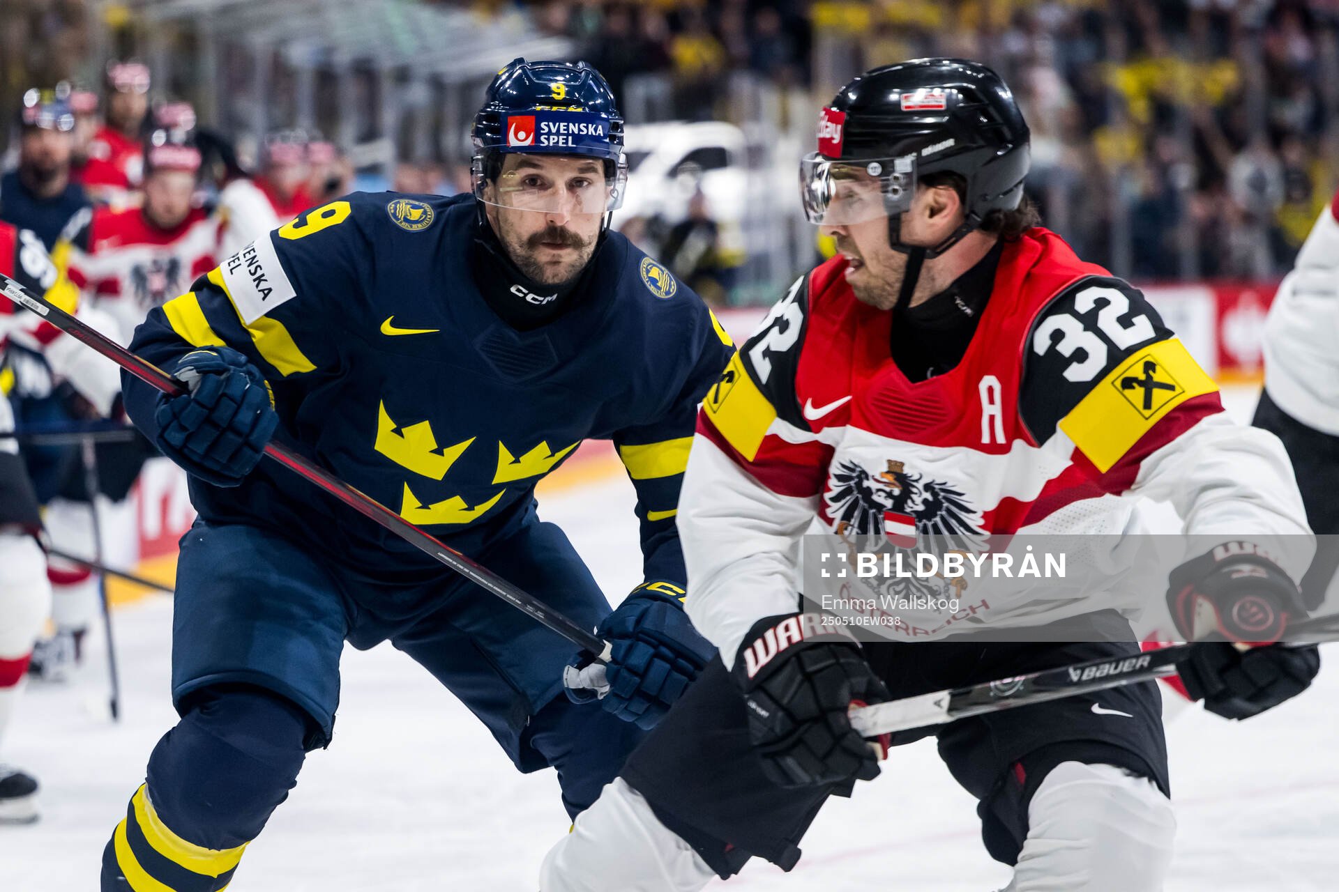 Filip Forsberg of Sweden and Bernd Wolf of Austria