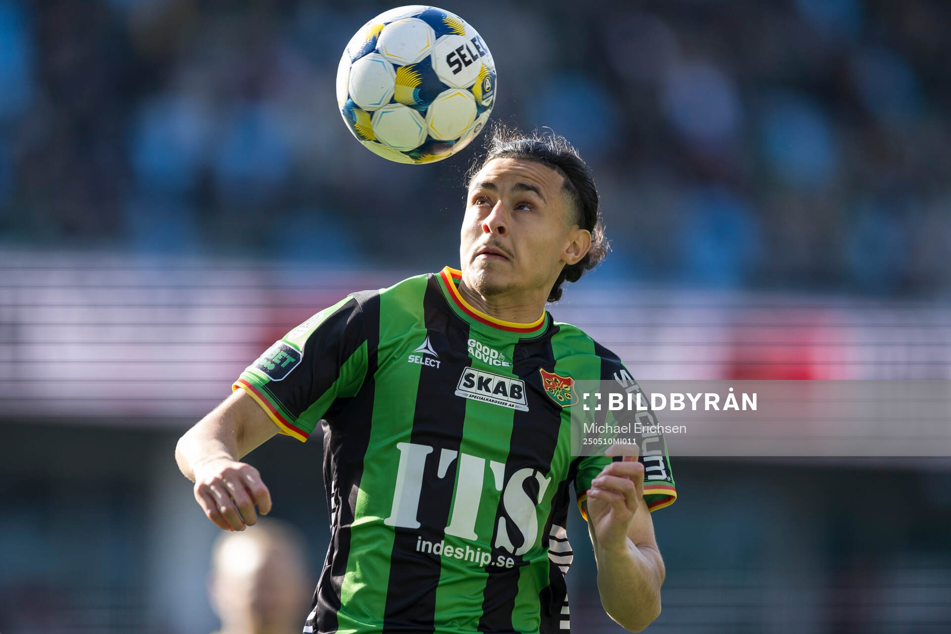 GAIS Amin Boudri under fotbollsmatchen i Allsvenskan mellan GAIS och Värnamo den 10 maj 2025 i Göteborg. 
