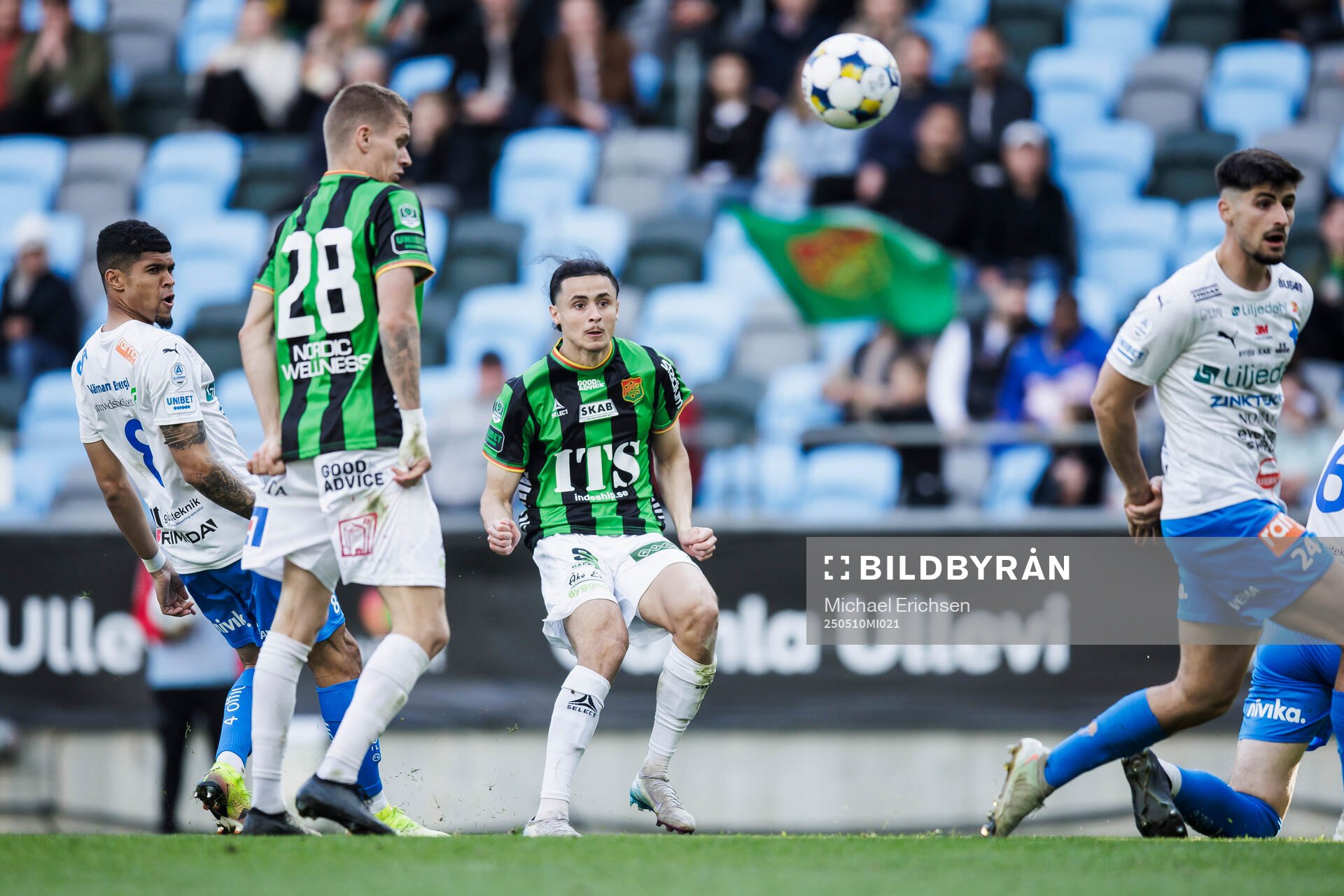 GAIS Amin Boudri under fotbollsmatchen i Allsvenskan mellan GAIS och Värnamo den 10 maj 2025 i Göteborg. 