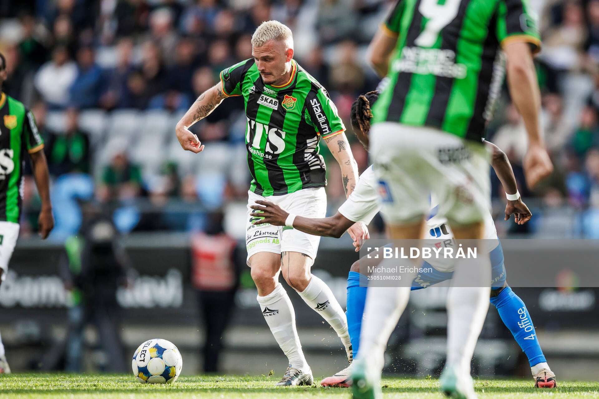 GAIS Jonas Lindberg under fotbollsmatchen i Allsvenskan mellan GAIS och Värnamo den 10 maj 2025 i Göteborg. 