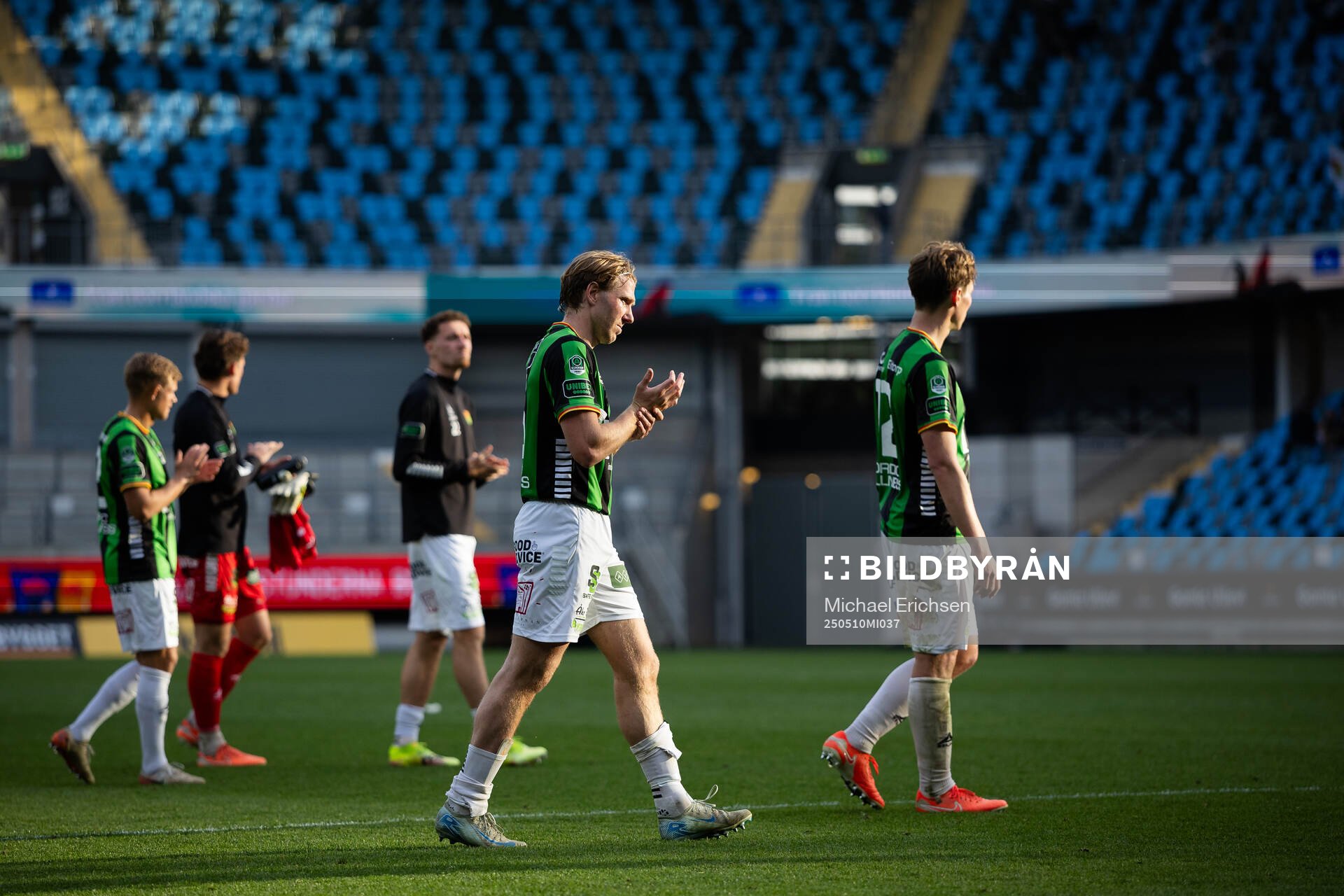 GAIS August Wängberg efter fotbollsmatchen i Allsvenskan mellan GAIS och Värnamo den 10 maj 2025 i Göteborg. 