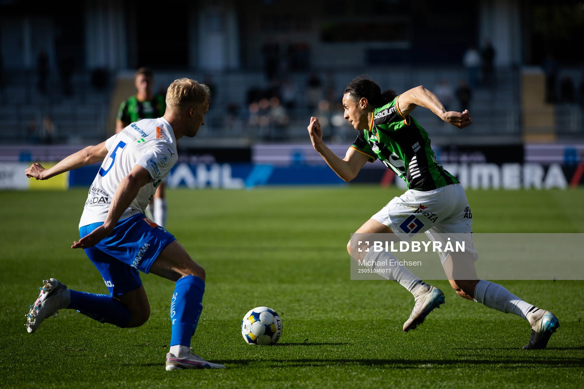 GAIS Amin Boudri under fotbollsmatchen i Allsvenskan mellan GAIS och Värnamo den 10 maj 2025 i Göteborg. 
