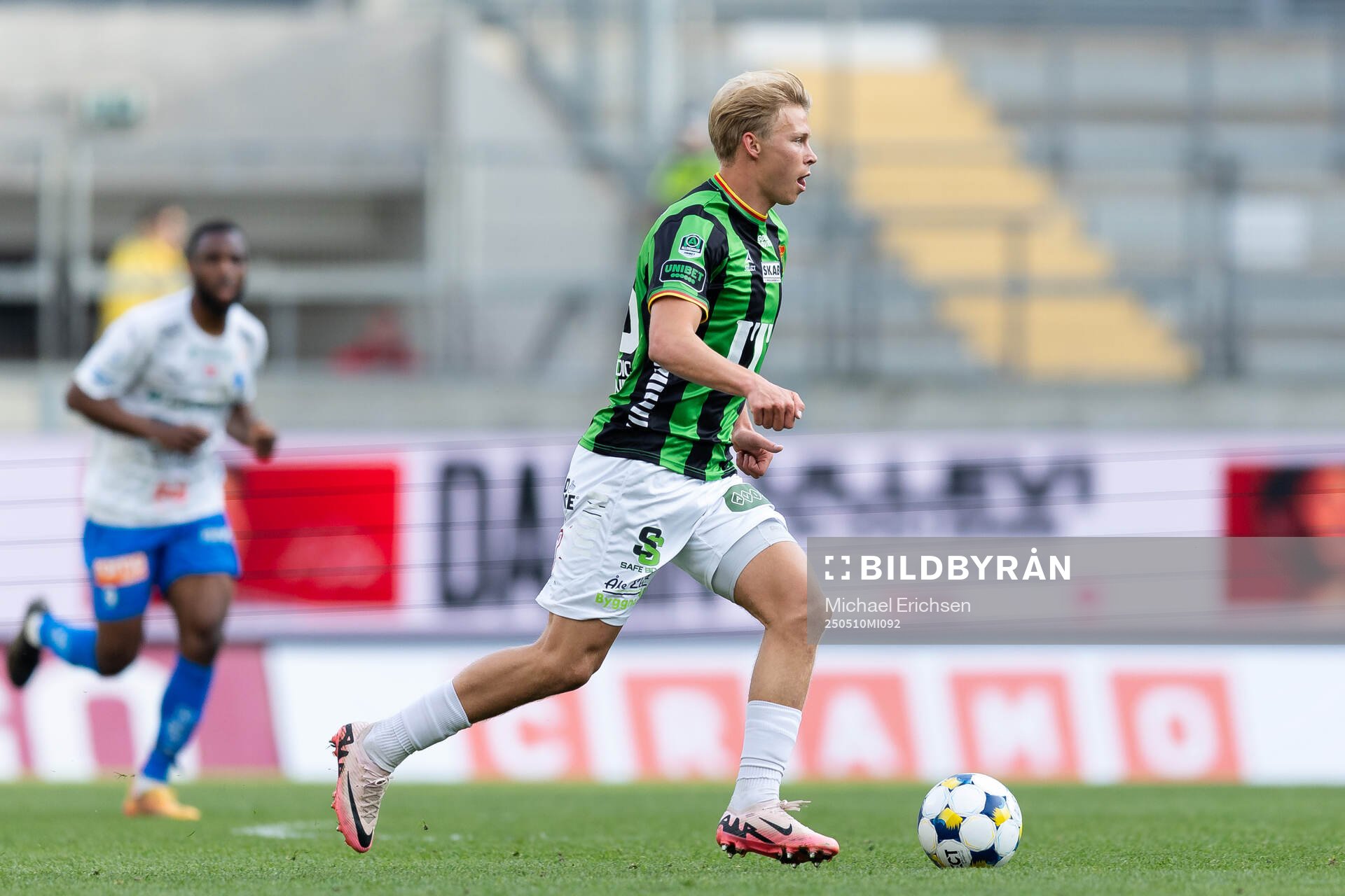 GAIS Rasmus Niklasson Petrovic under fotbollsmatchen i Allsvenskan mellan GAIS och Värnamo den 10 maj 2025 i Göteborg. 