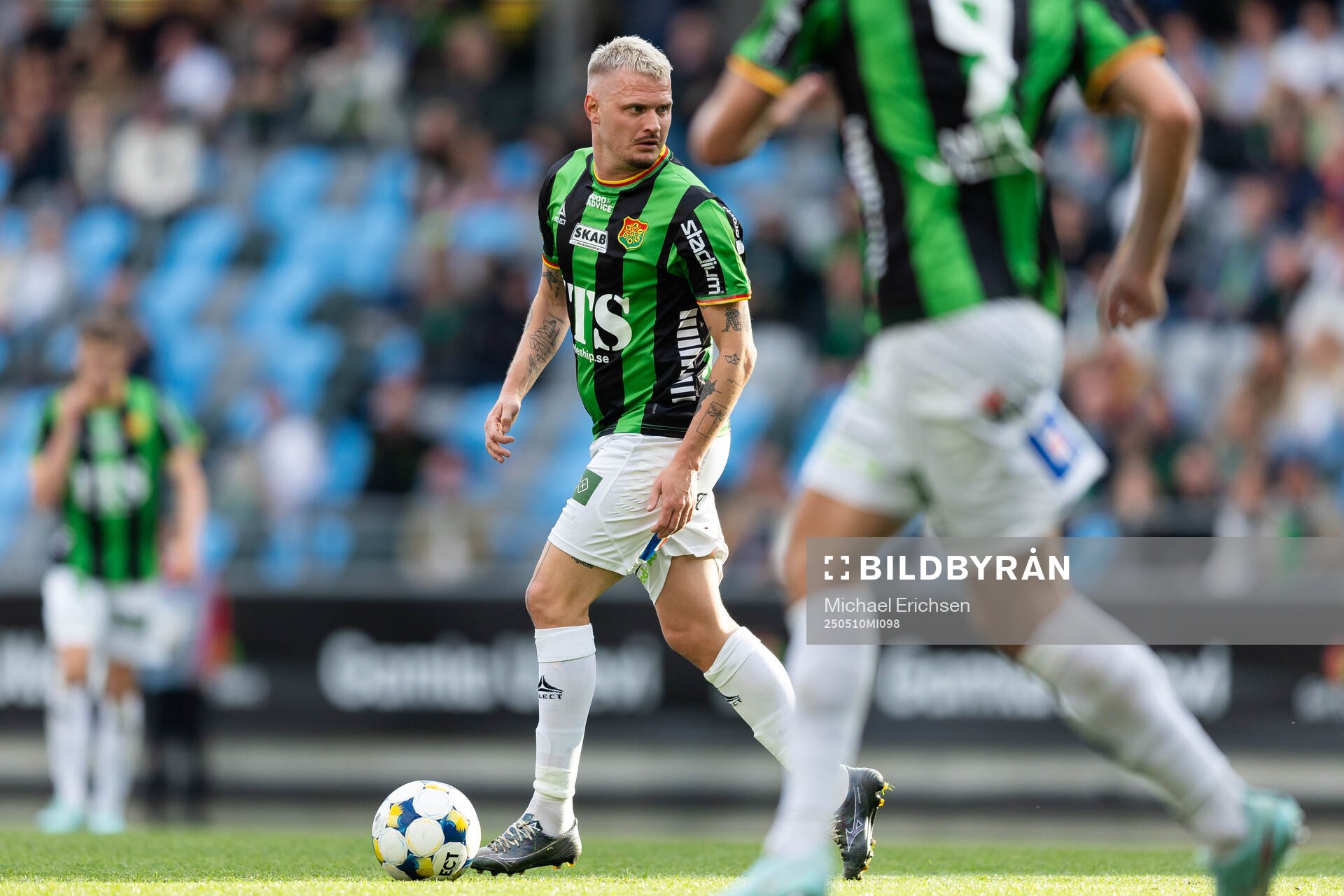 GAIS Jonas Lindberg under fotbollsmatchen i Allsvenskan mellan GAIS och Värnamo den 10 maj 2025 i Göteborg. 