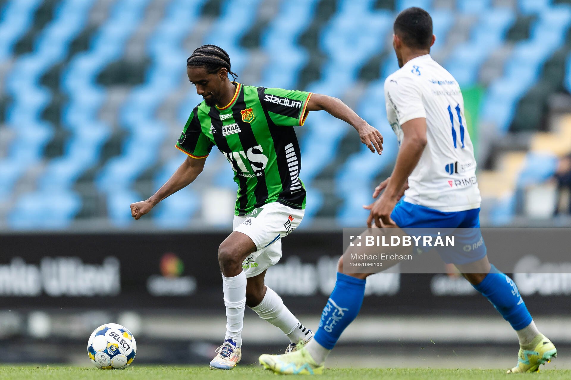 GAIS Harun Ibrahim under fotbollsmatchen i Allsvenskan mellan GAIS och Värnamo den 10 maj 2025 i Göteborg. 