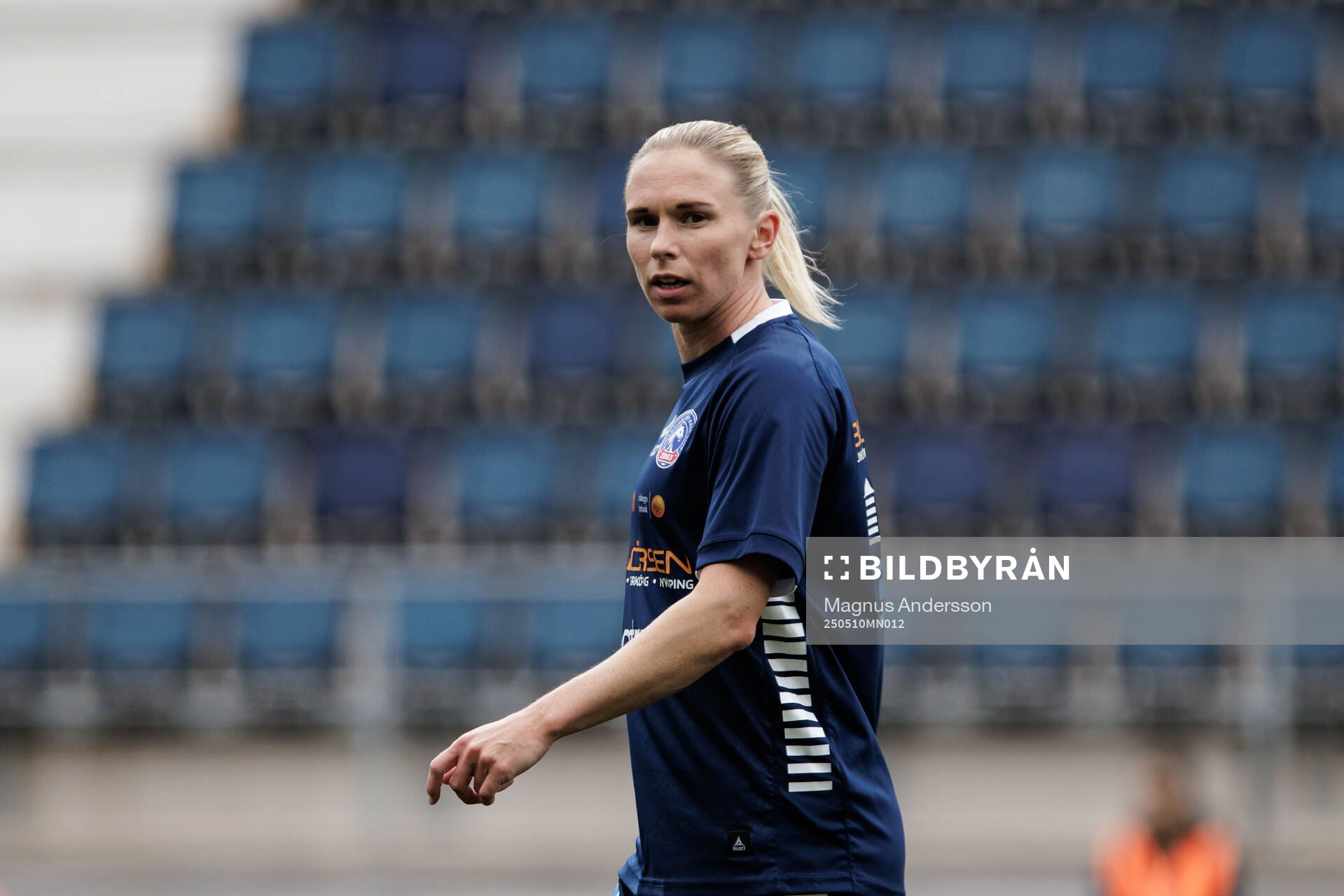 Linköpings Jonna Andersson inför fotbollsmatchen i Damallsvenskan mellan Linköping och Djurgården den 10 maj 2025 i Linköping. 
