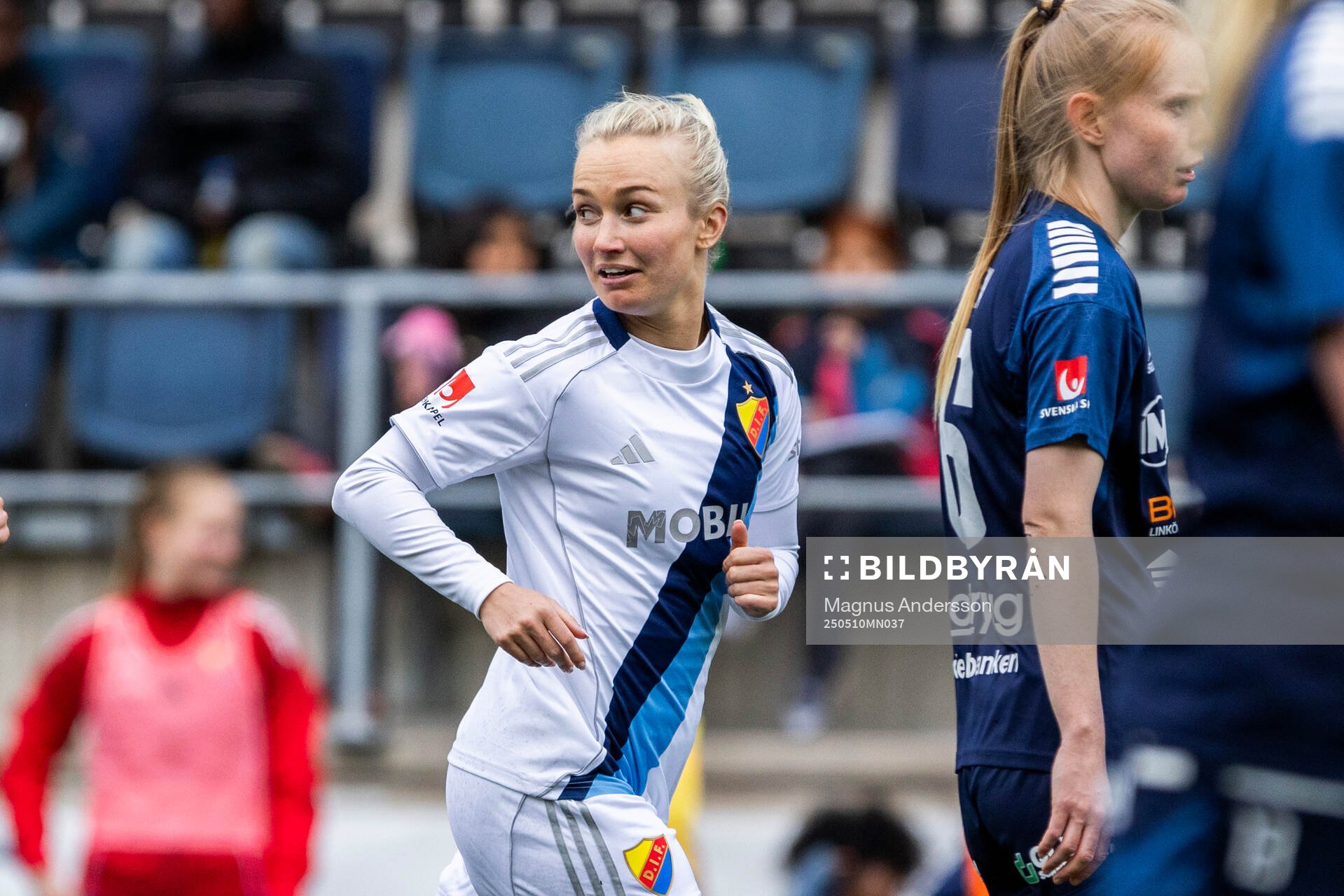 Djurgårdens Tove Almqvist jublar
