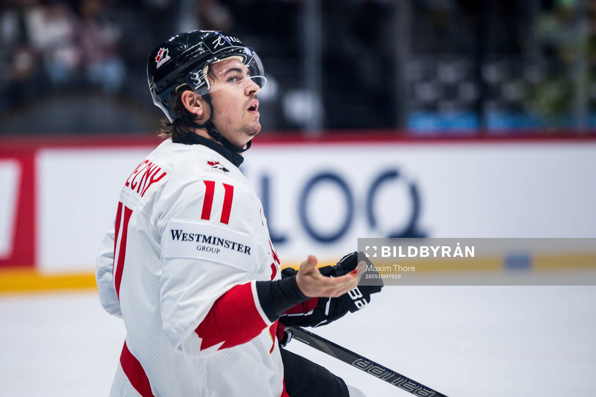 Travis Konecny of Canada are in pain