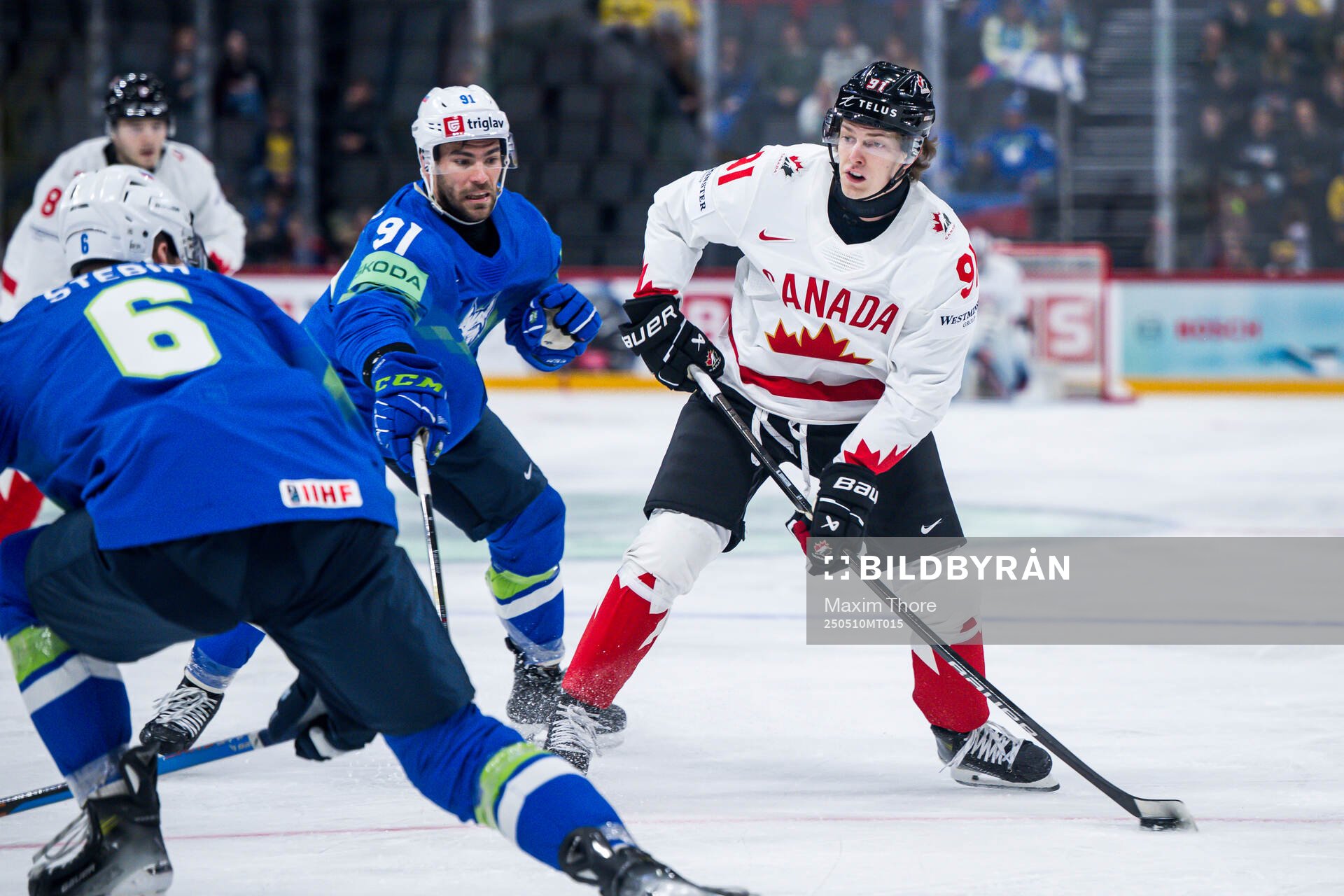 Zan Jezovsek of Slovenia and Kent Johnson of Canada