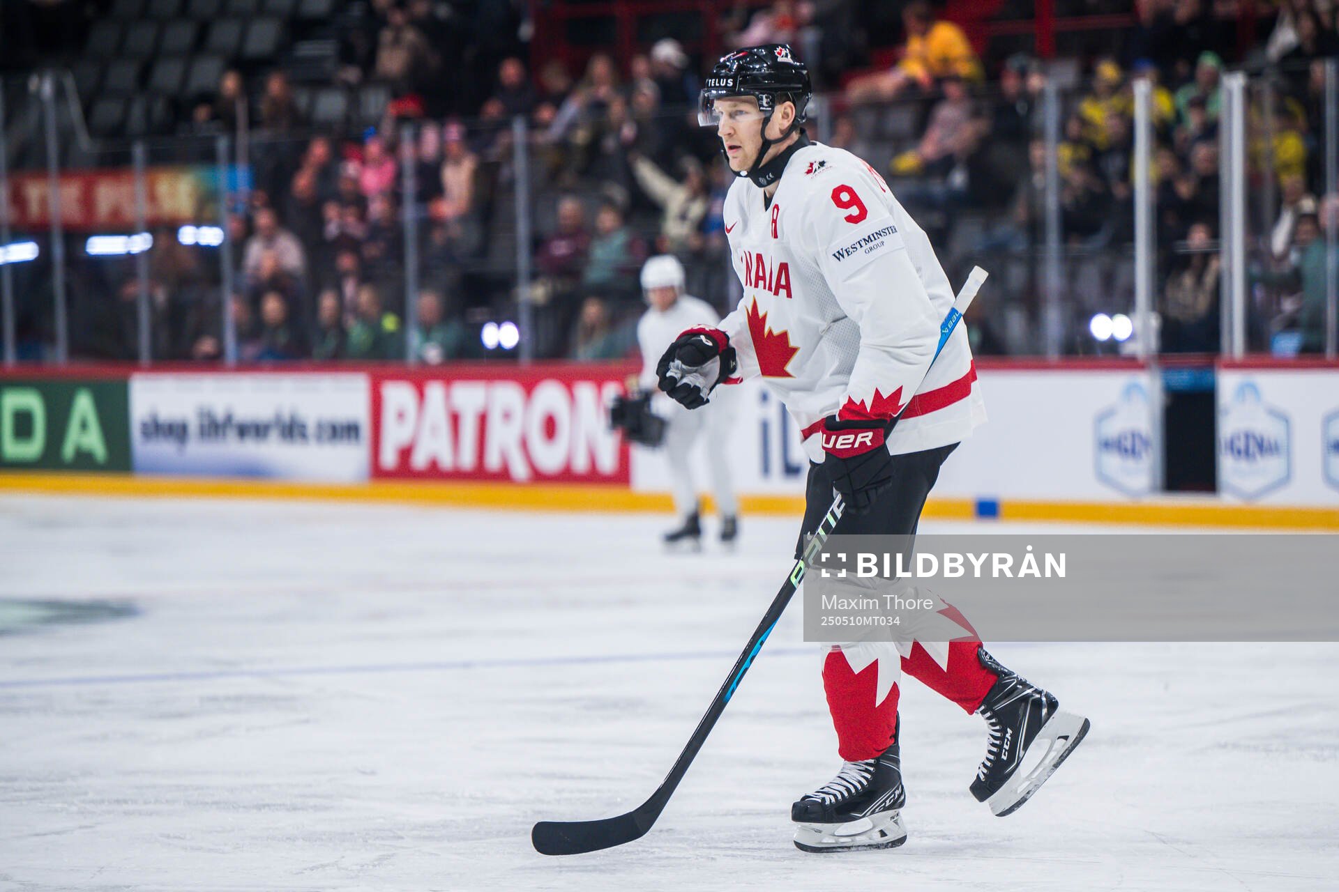Nathan MacKinnon of Canada celebrates