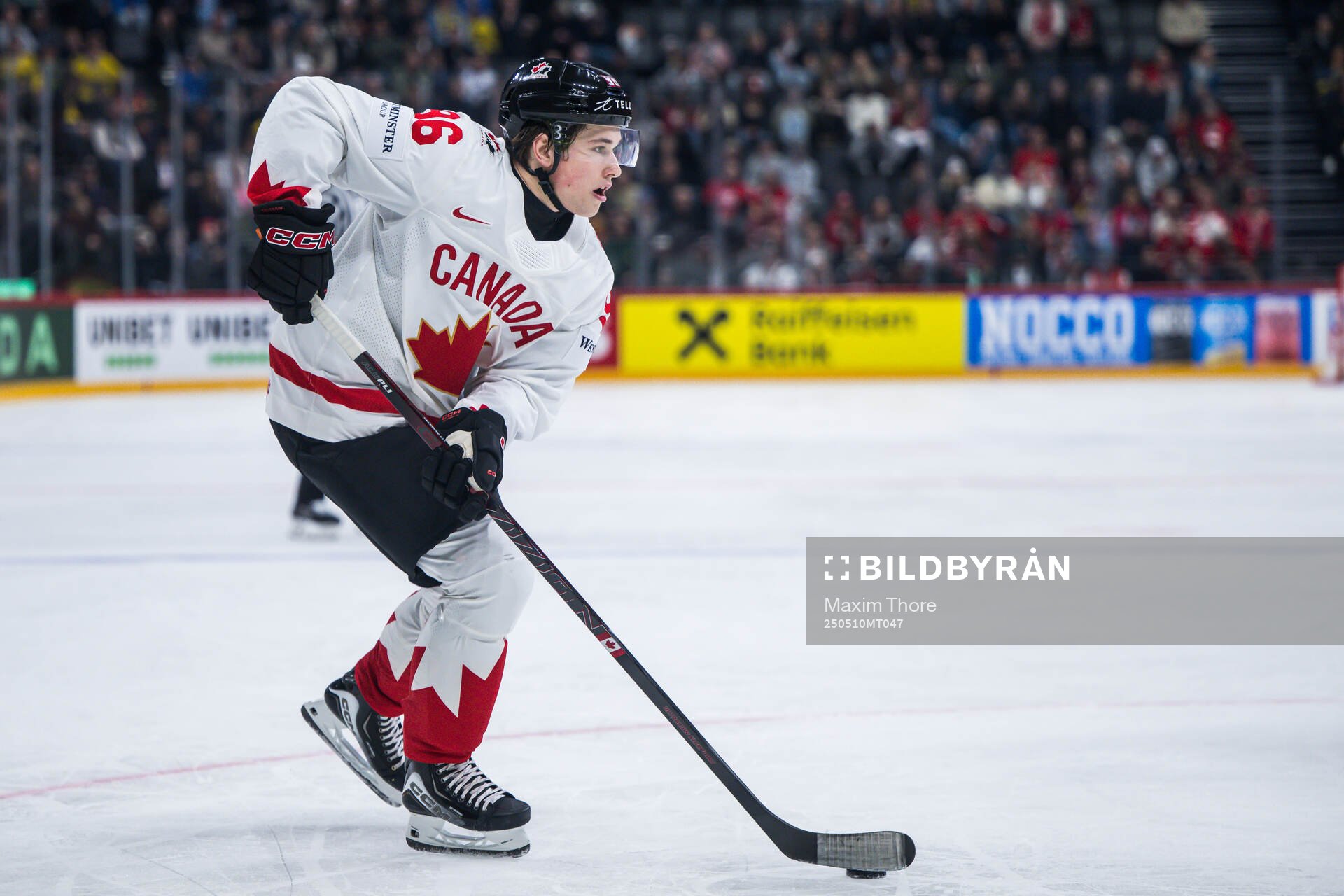 Macklin Celebrini of Canada