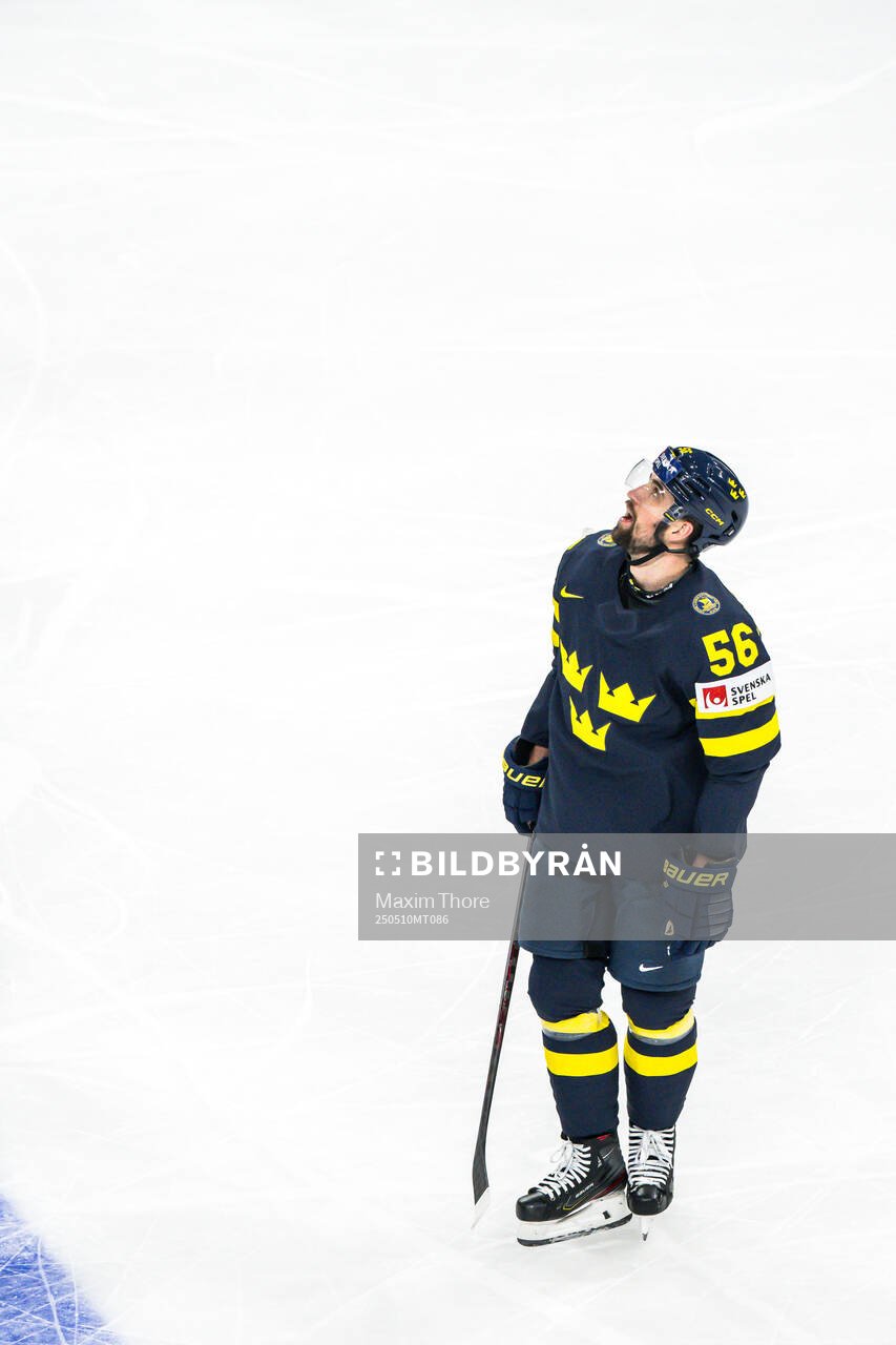 Erik Gustafsson of Sweden looks dejected