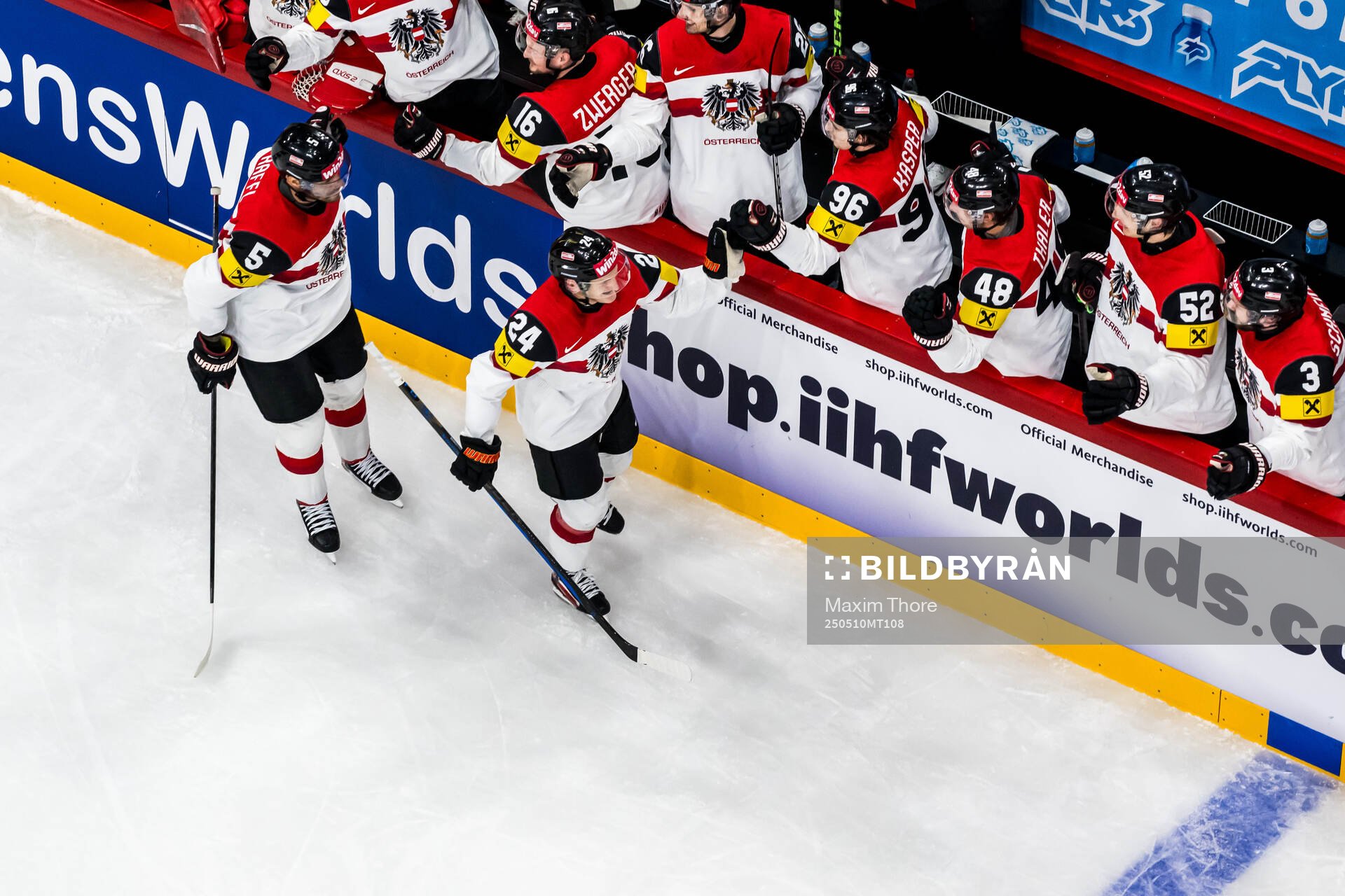 Benjamin Baumgartner of Austria celebrates