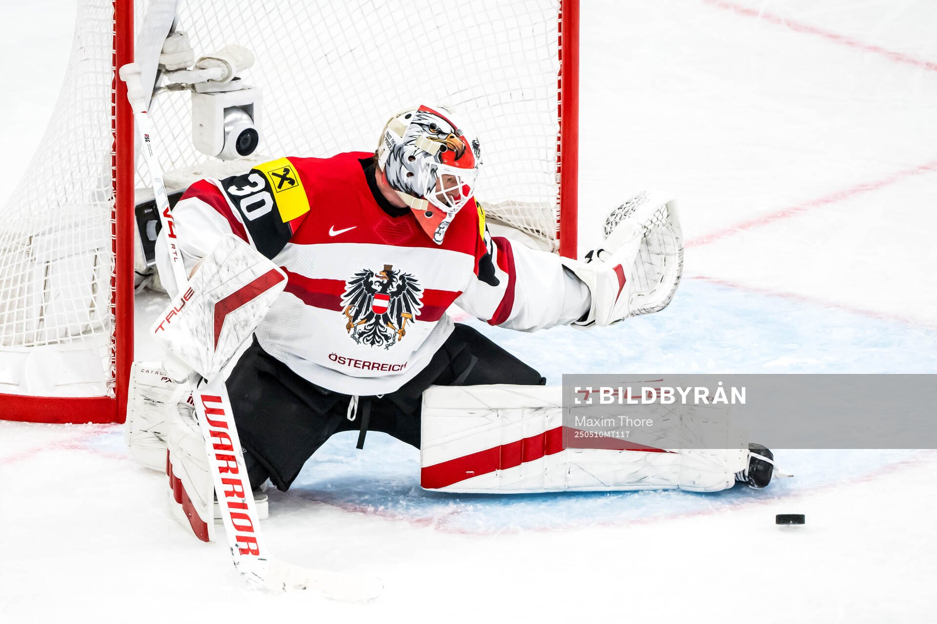 of Austria goaltender David Kickert
