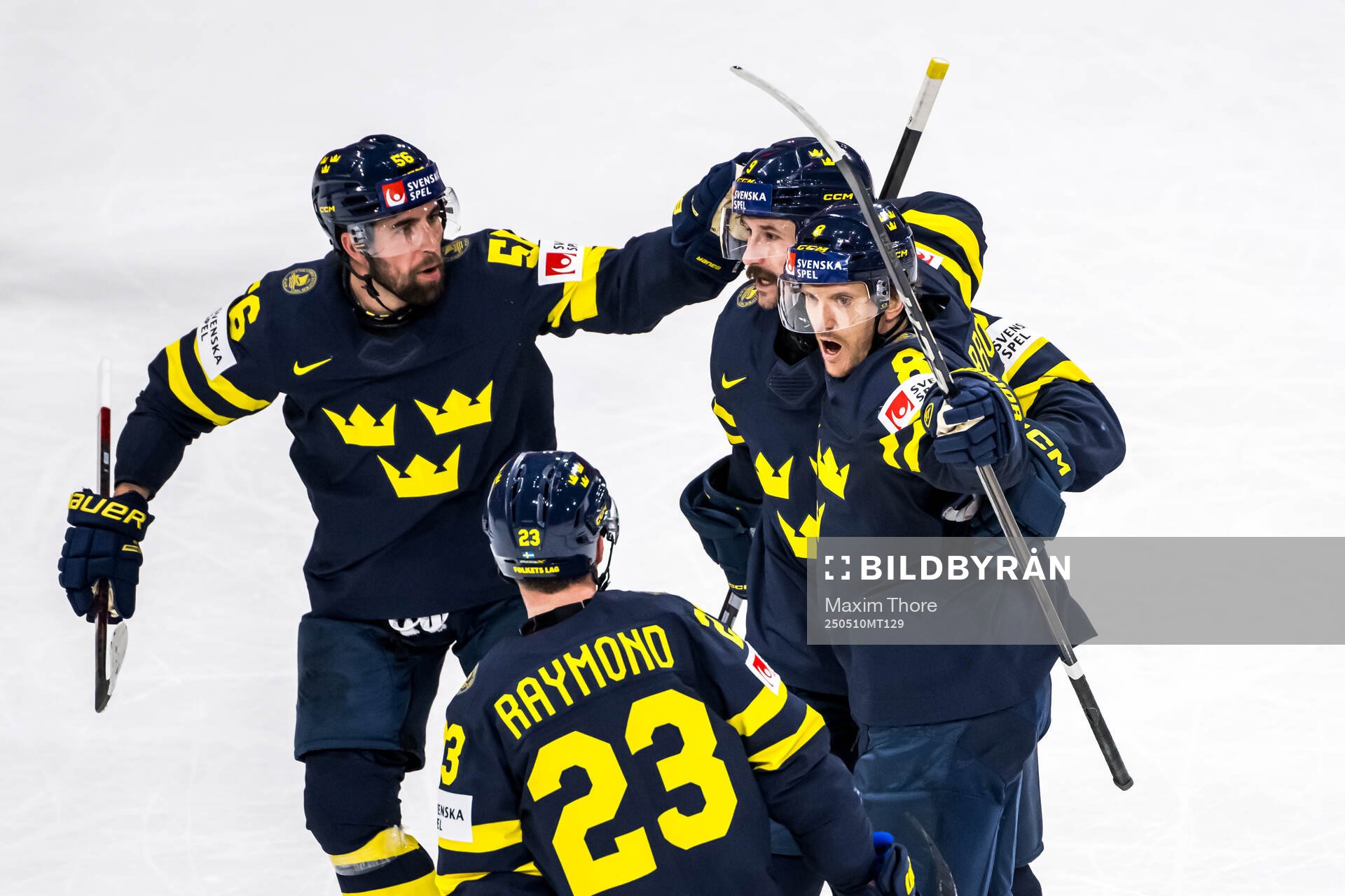 Erik Gustafsson, Lucas Raymond, Filip Forsberg, and Jonas