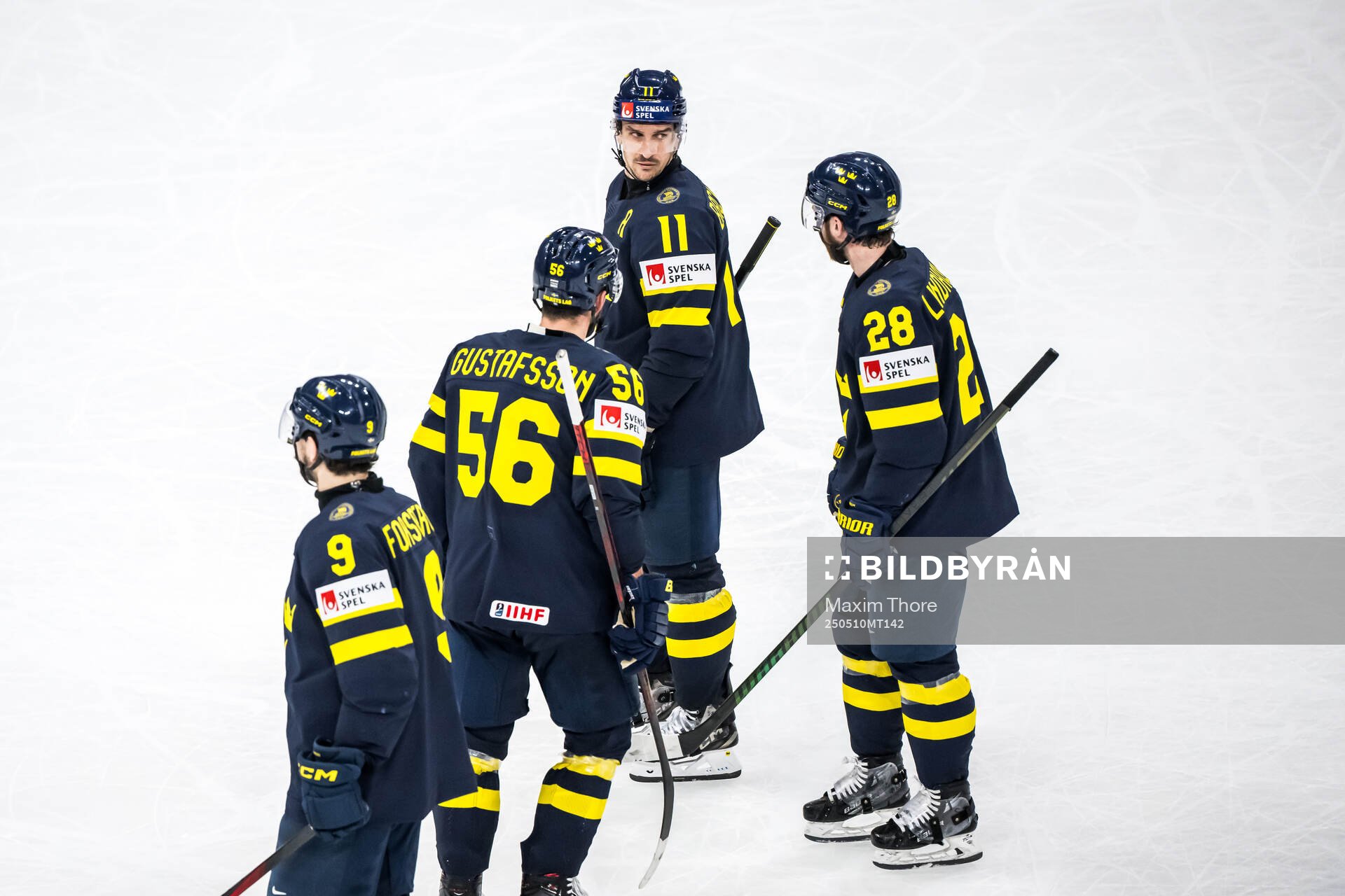 Filip Forsberg, Erik Gustafsson, Mikael Backlund, and Elias