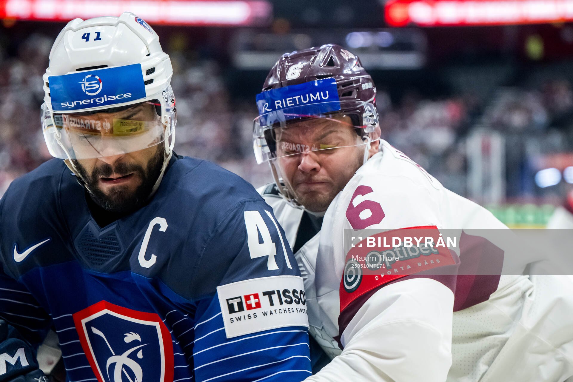 Pierre-Edouard Bellemare of France and Markuss Komuls of