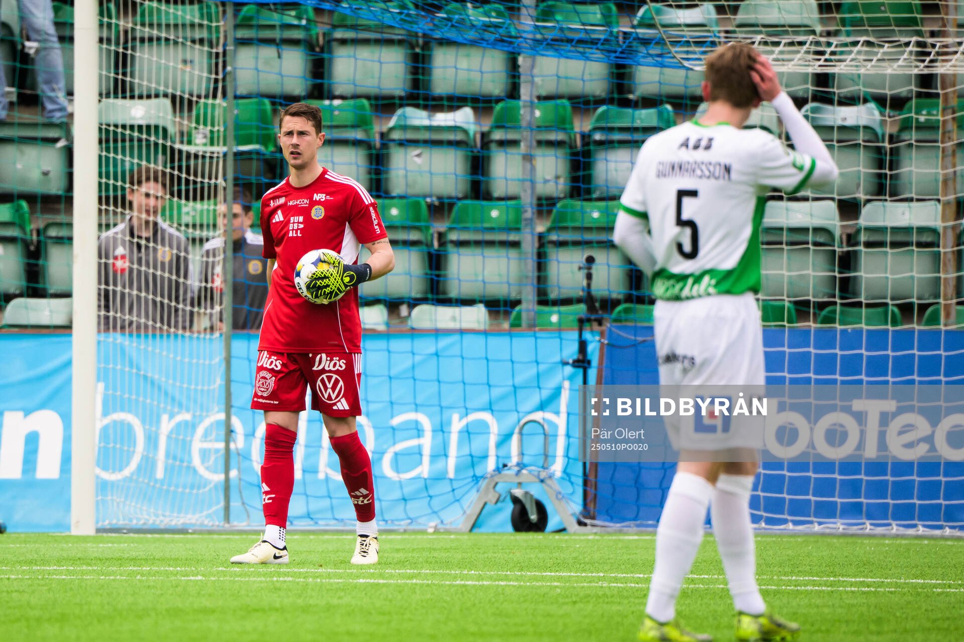 GIF Sundsvalls målvakt Jonas Olsson under fotbollsmatchen i Superettan mellan GIF Sundsvall och Västerås den 10 maj 2025 i Sundsvall. 