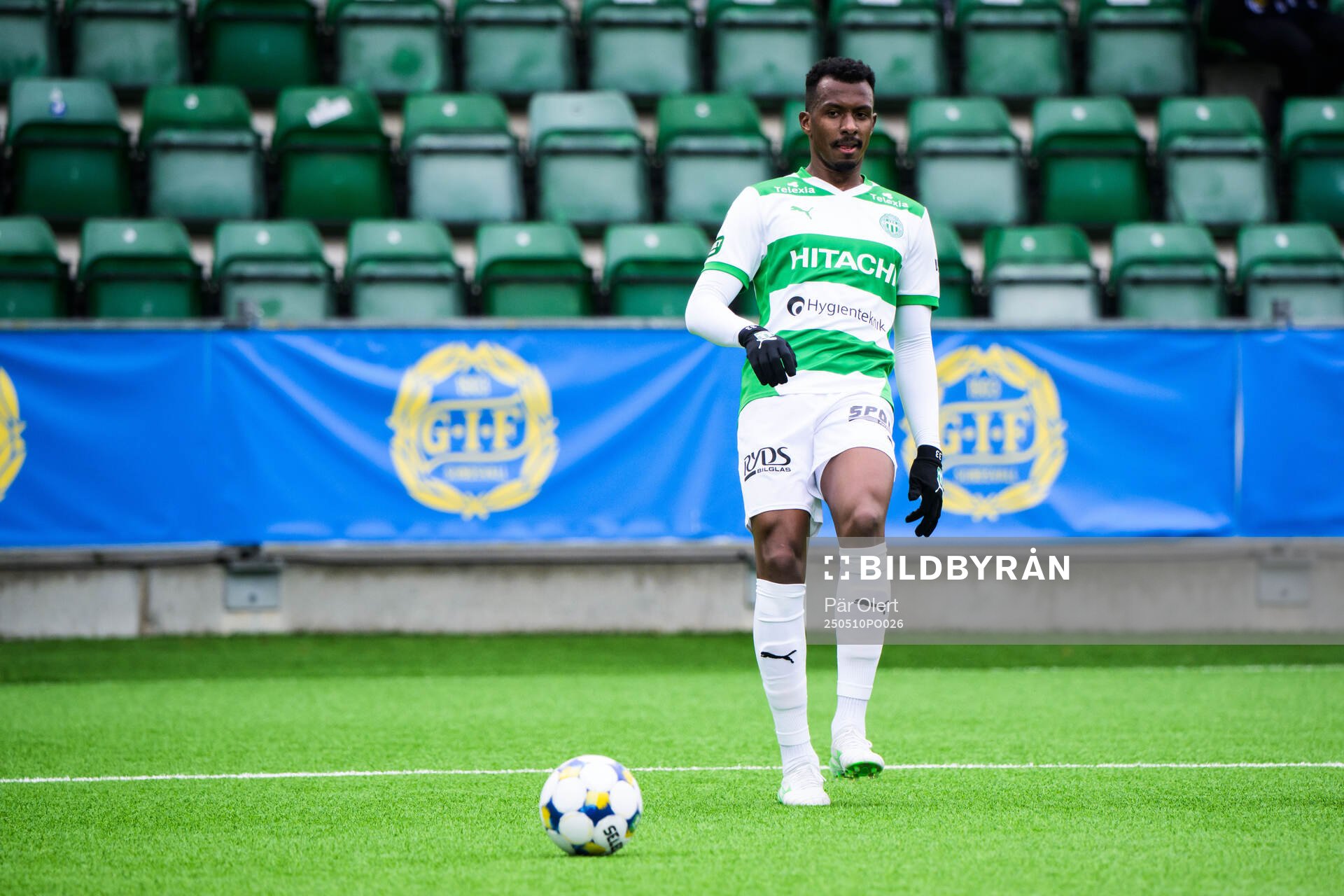 Västerås Bernardo Vilar Estevao Jeronimo under fotbollsmatchen i Superettan mellan GIF Sundsvall och Västerås den 10 maj 2025 i Sundsvall.