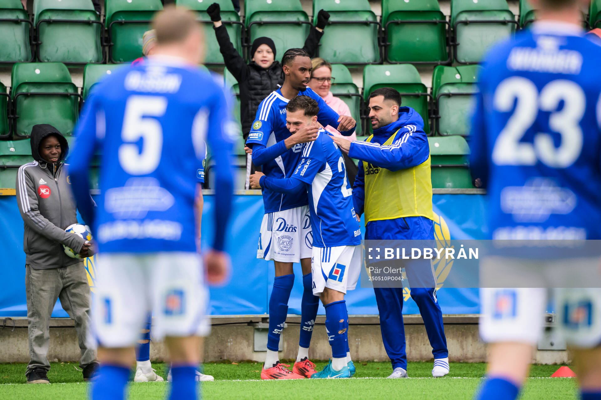 GIF Sundsvalls Yacqub Finey jublar efter 1-0 under fotbollsmatchen i Superettan mellan GIF Sundsvall och Västerås den 10 maj 2025 i Sundsvall.