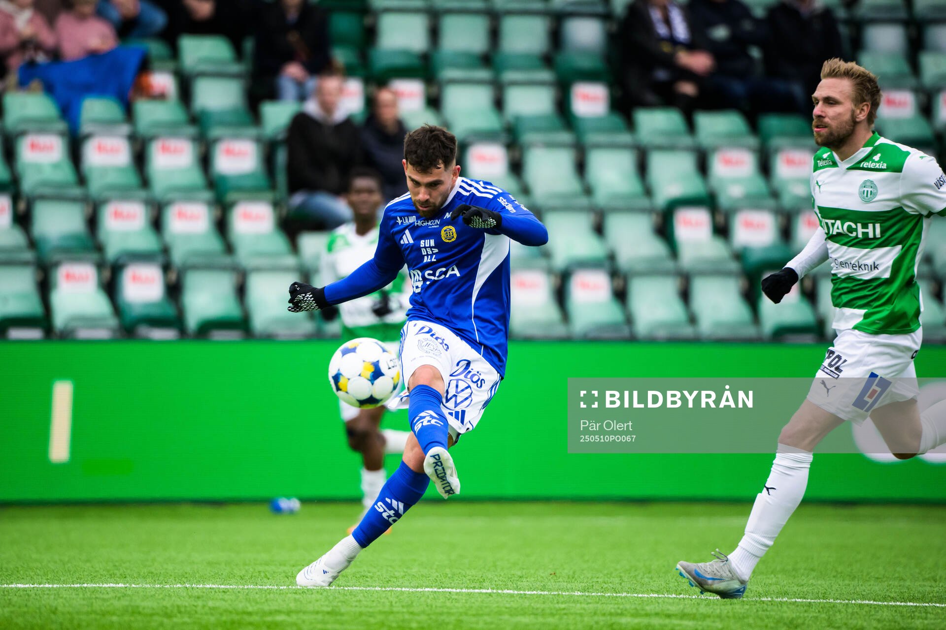 GIF Sundsvalls Marcelo Palomino under fotbollsmatchen i Superettan mellan GIF Sundsvall och Västerås den 10 maj 2025 i Sundsvall. 