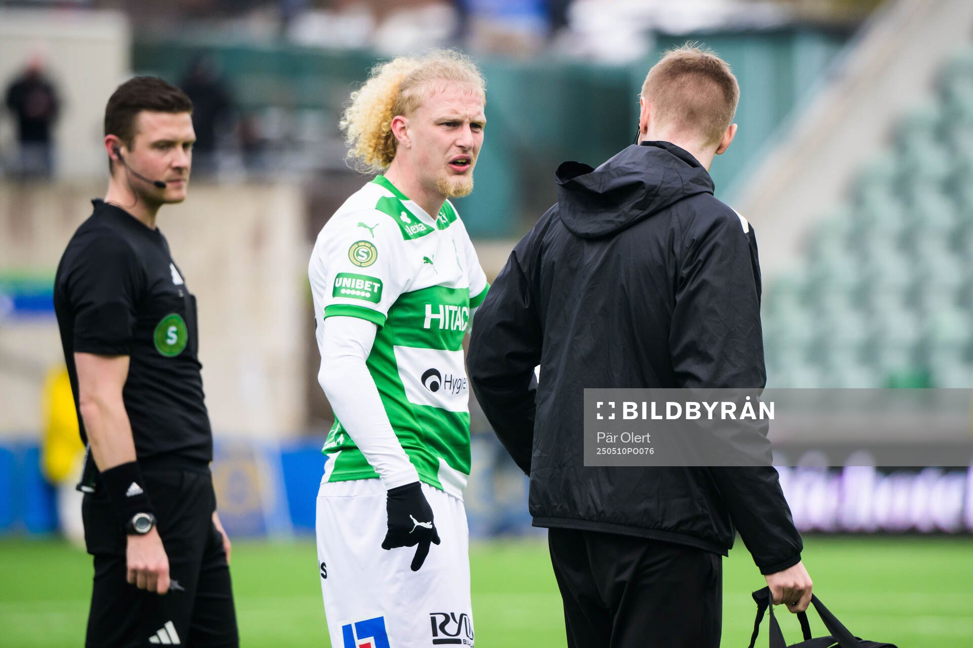 Västerås Tim Hartzell under fotbollsmatchen i Superettan mellan GIF Sundsvall och Västerås den 10 maj 2025 i Sundsvall. 