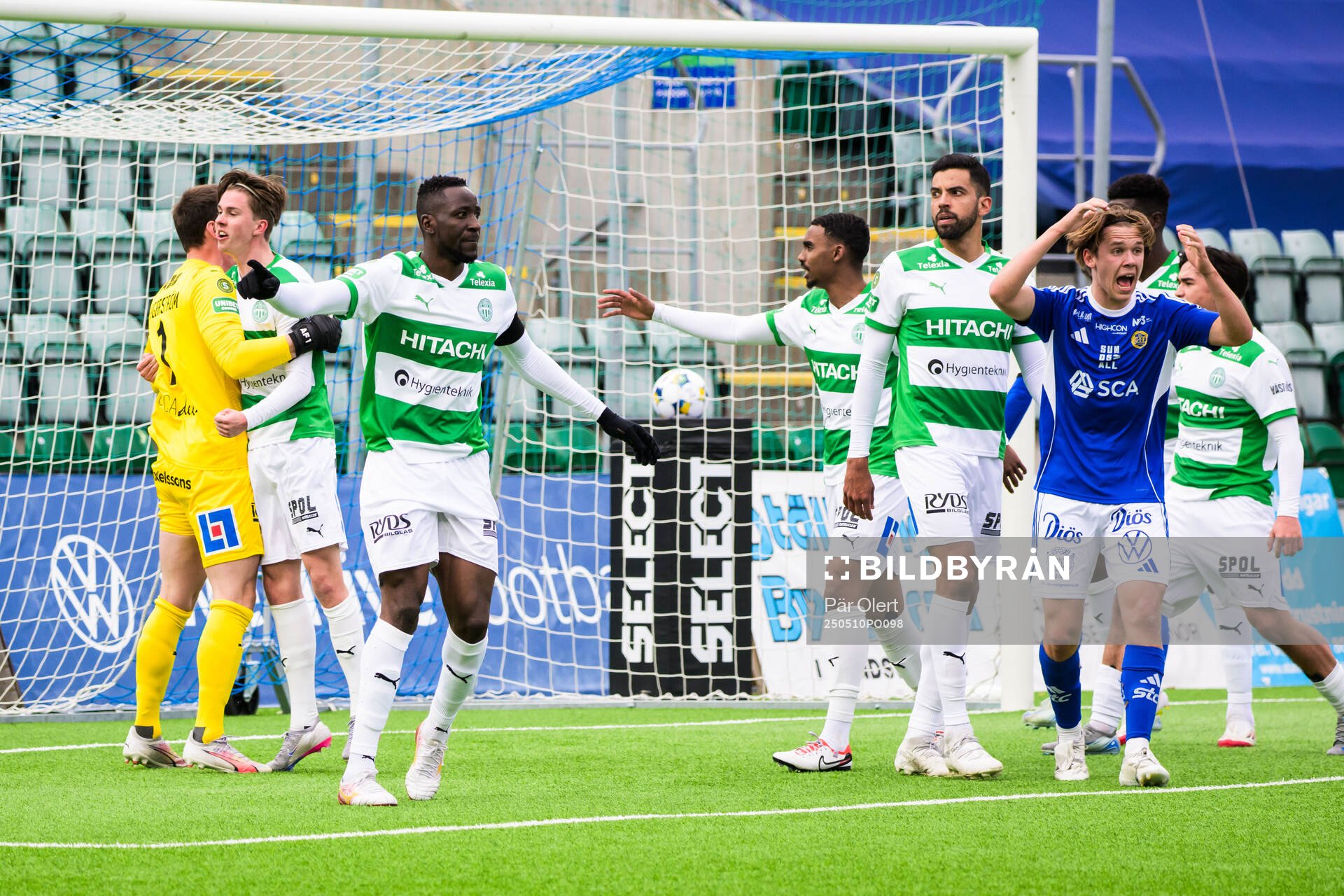 Västerås Frederic Nsabiyumva under fotbollsmatchen i Superettan mellan GIF Sundsvall och Västerås den 10 maj 2025 i Sundsvall. 