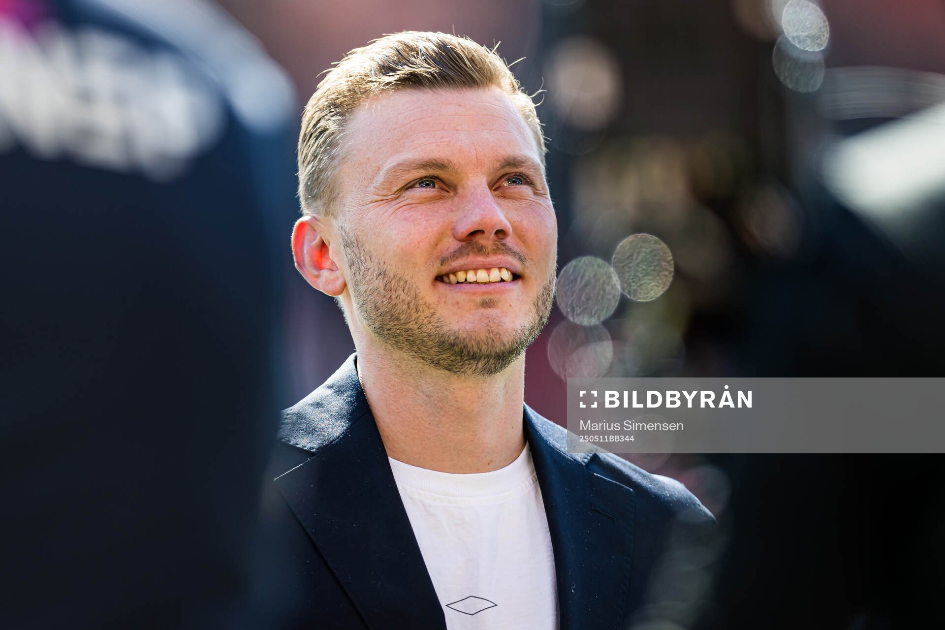Alfred Johansson, head coach of Rosenborg, ahead of the Eliteserien match between Brann and Rosenborg on May 11, 2025 in Bergen. 