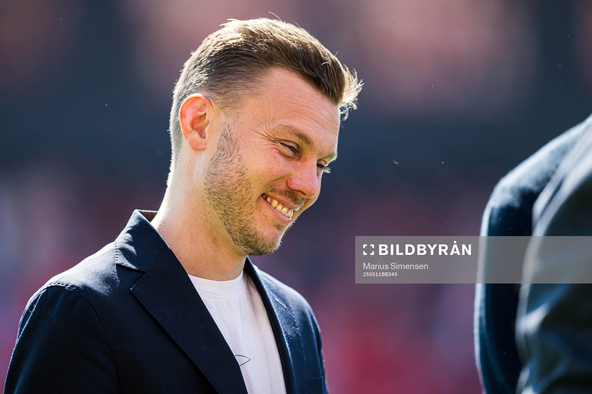 Alfred Johansson, head coach of Rosenborg, ahead of the Eliteserien match between Brann and Rosenborg on May 11, 2025 in Bergen. 