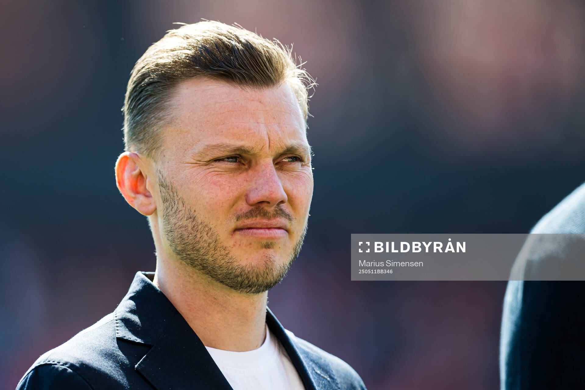 Alfred Johansson, head coach of Rosenborg, ahead of the Eliteserien match between Brann and Rosenborg on May 11, 2025 in Bergen. 