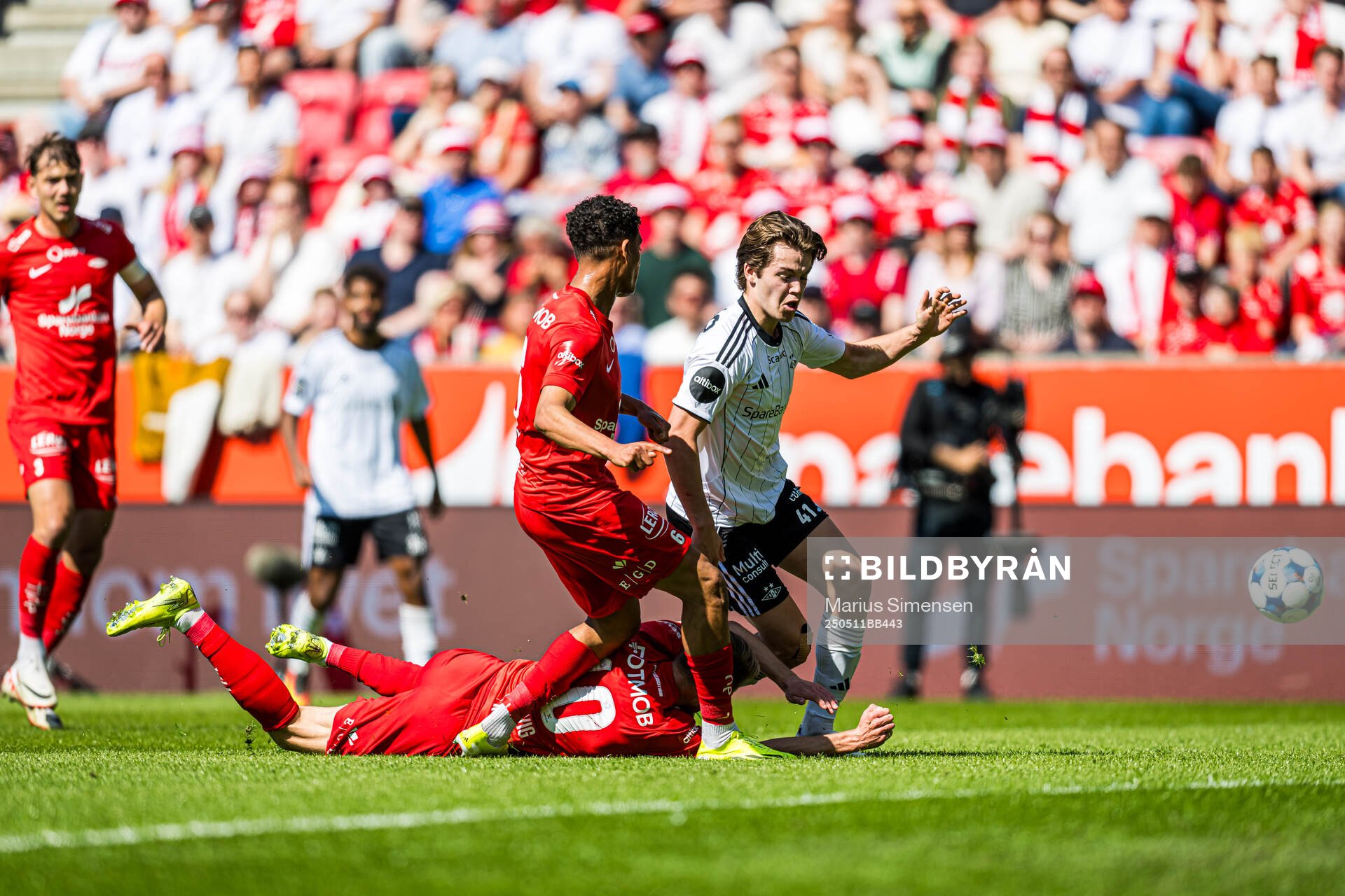Sverre Halseth Nypan of Rosenborg during the Eliteserien match between Brann and Rosenborg on May 11, 2025 in Bergen. 