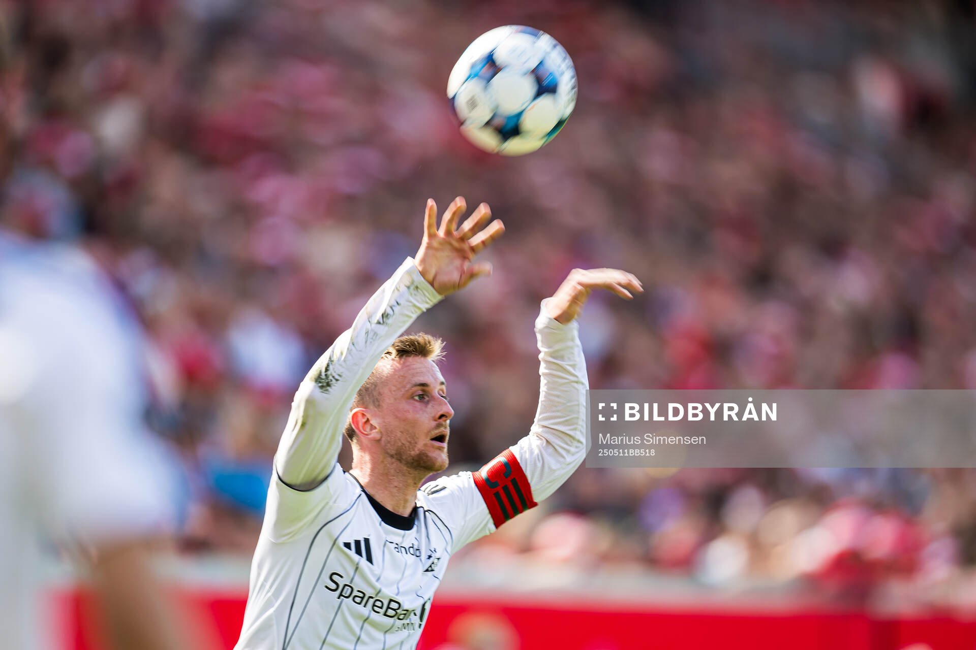 Erlend Dahl Reitan of Rosenborg during the Eliteserien match between Brann and Rosenborg on May 11, 2025 in Bergen. 