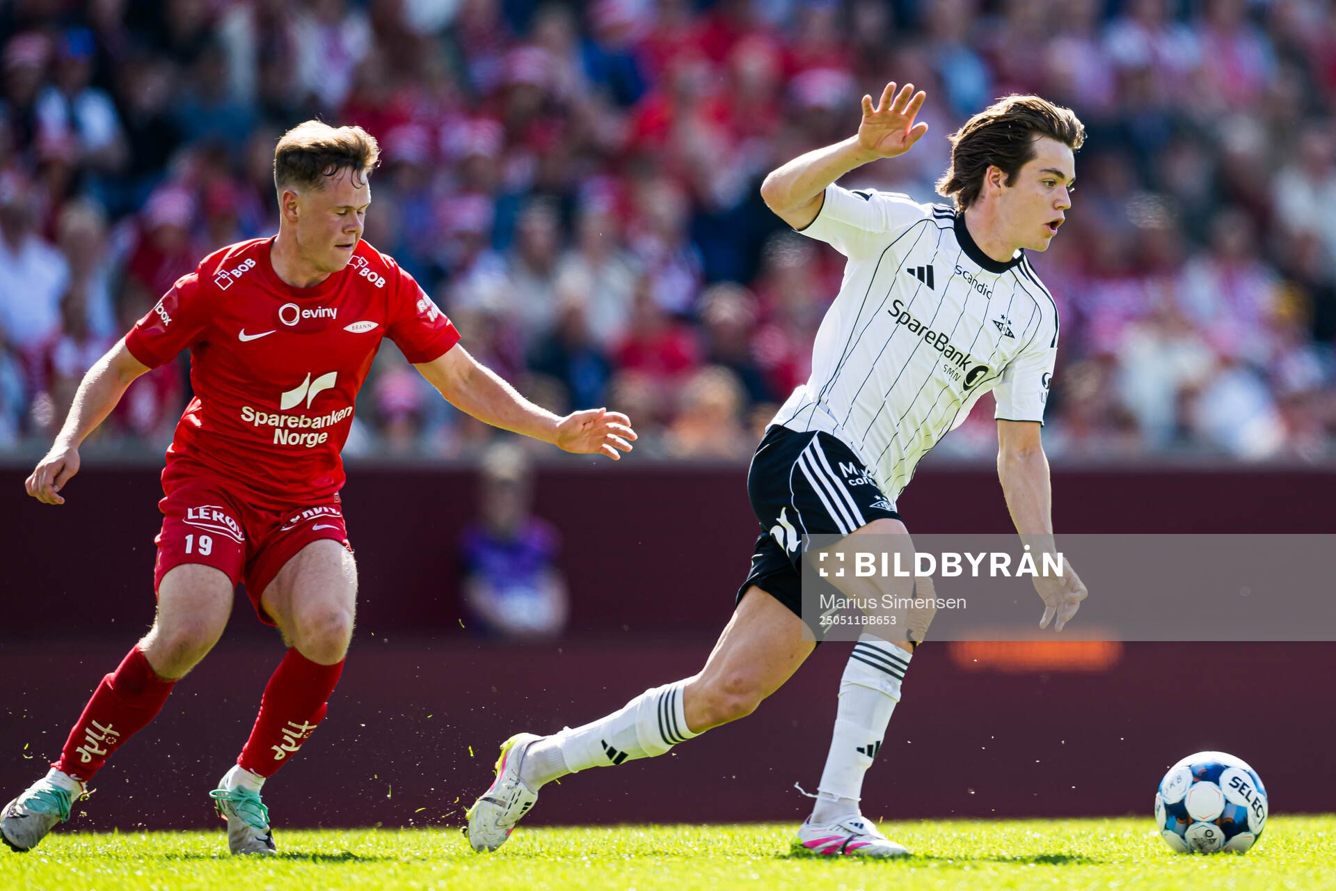 Sverre Halseth Nypan of Rosenborg during the Eliteserien match between Brann and Rosenborg on May 11, 2025 in Bergen. 