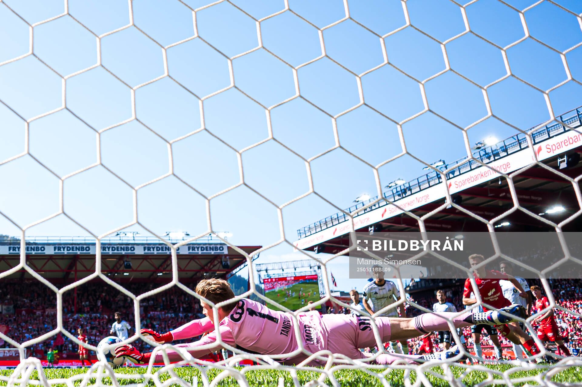 Sander Tangvik of Rosenborg making a save