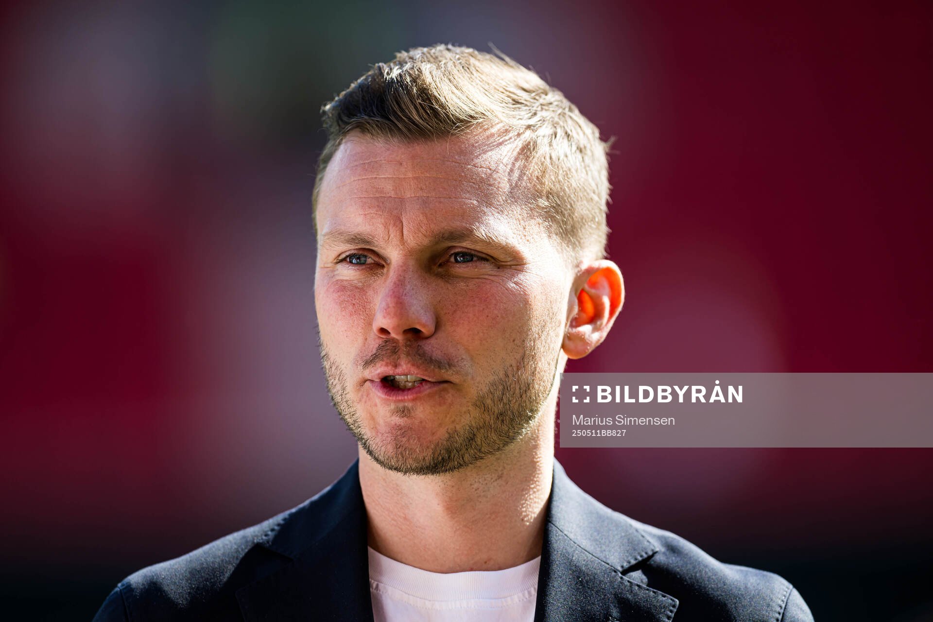 Alfred Johansson, head coach of Rosenborg, after the Eliteserien match between Brann and Rosenborg on May 11, 2025 in Bergen. 