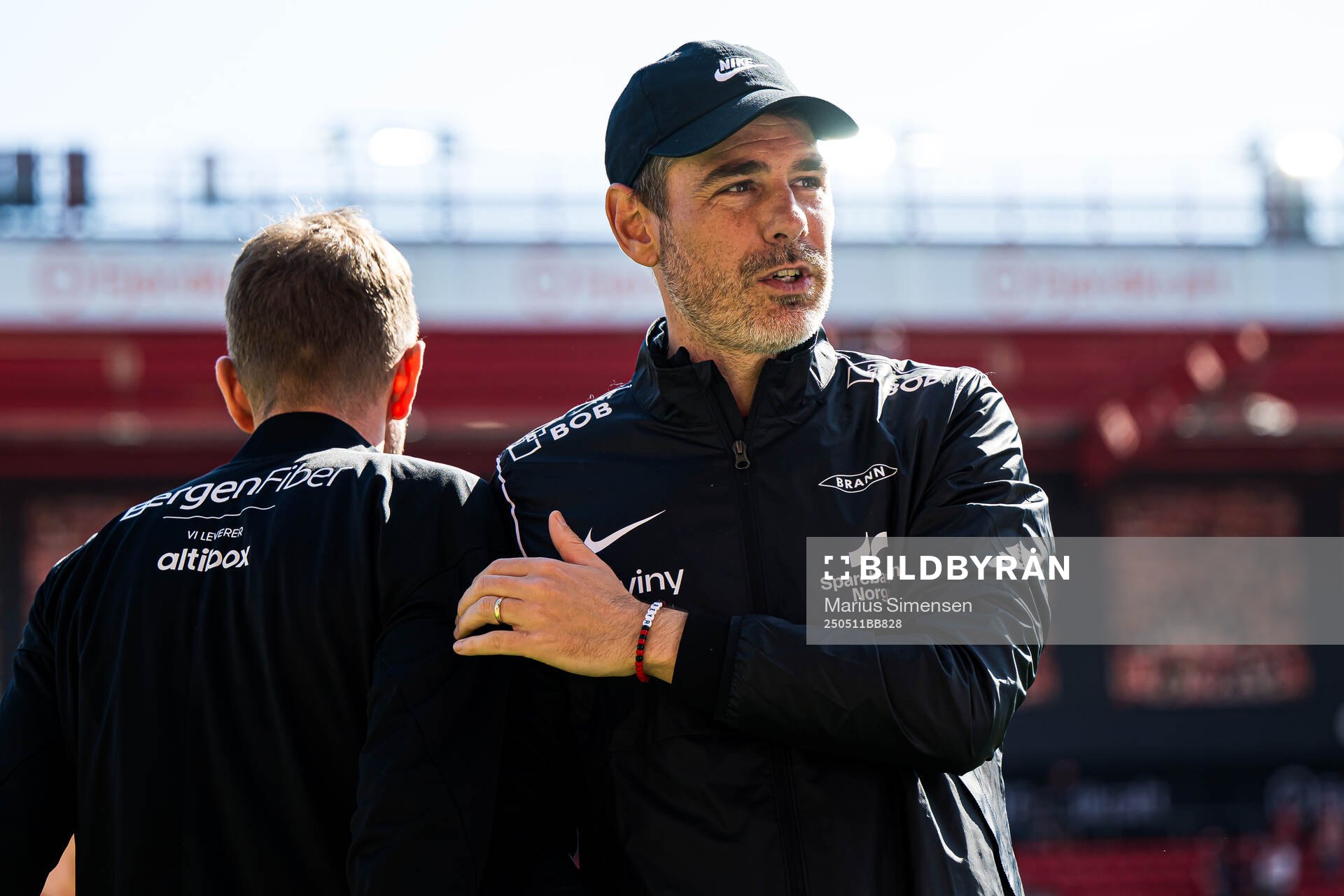 Freyr Alexandersson, head coach of Brann, after the Eliteserien match between Brann and Rosenborg on May 11, 2025 in Bergen. 
