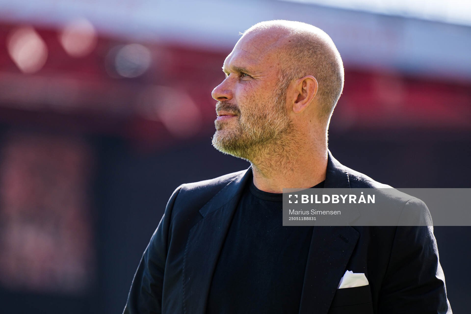 Mikael Dorsin, sports director of Rosenborg, after the Eliteserien match between Brann and Rosenborg on May 11, 2025 in Bergen. 