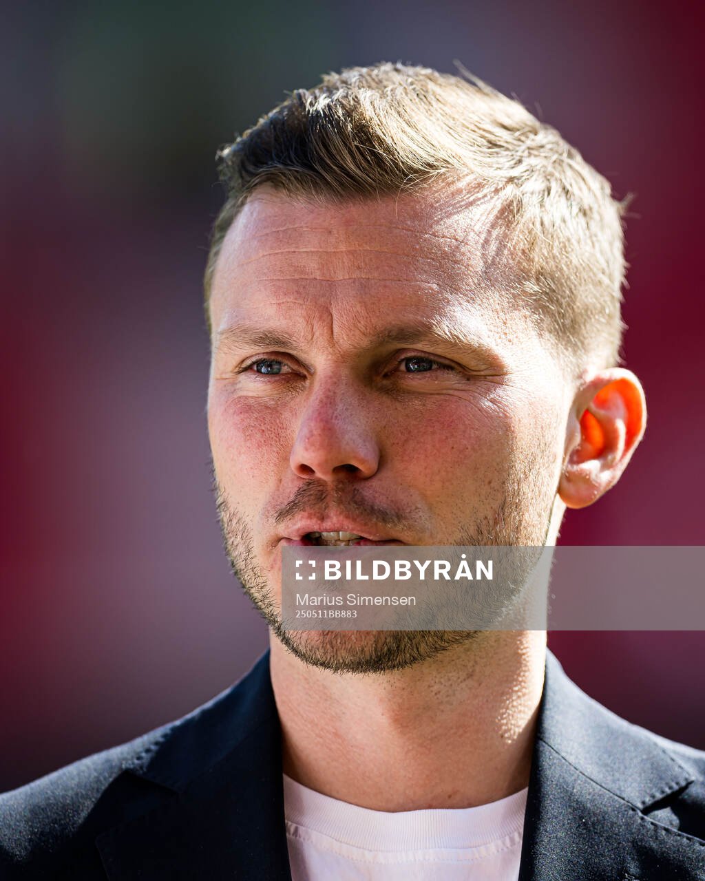 Alfred Johansson, head coach of Rosenborg, after the Eliteserien match between Brann and Rosenborg on May 11, 2025 in Bergen. 