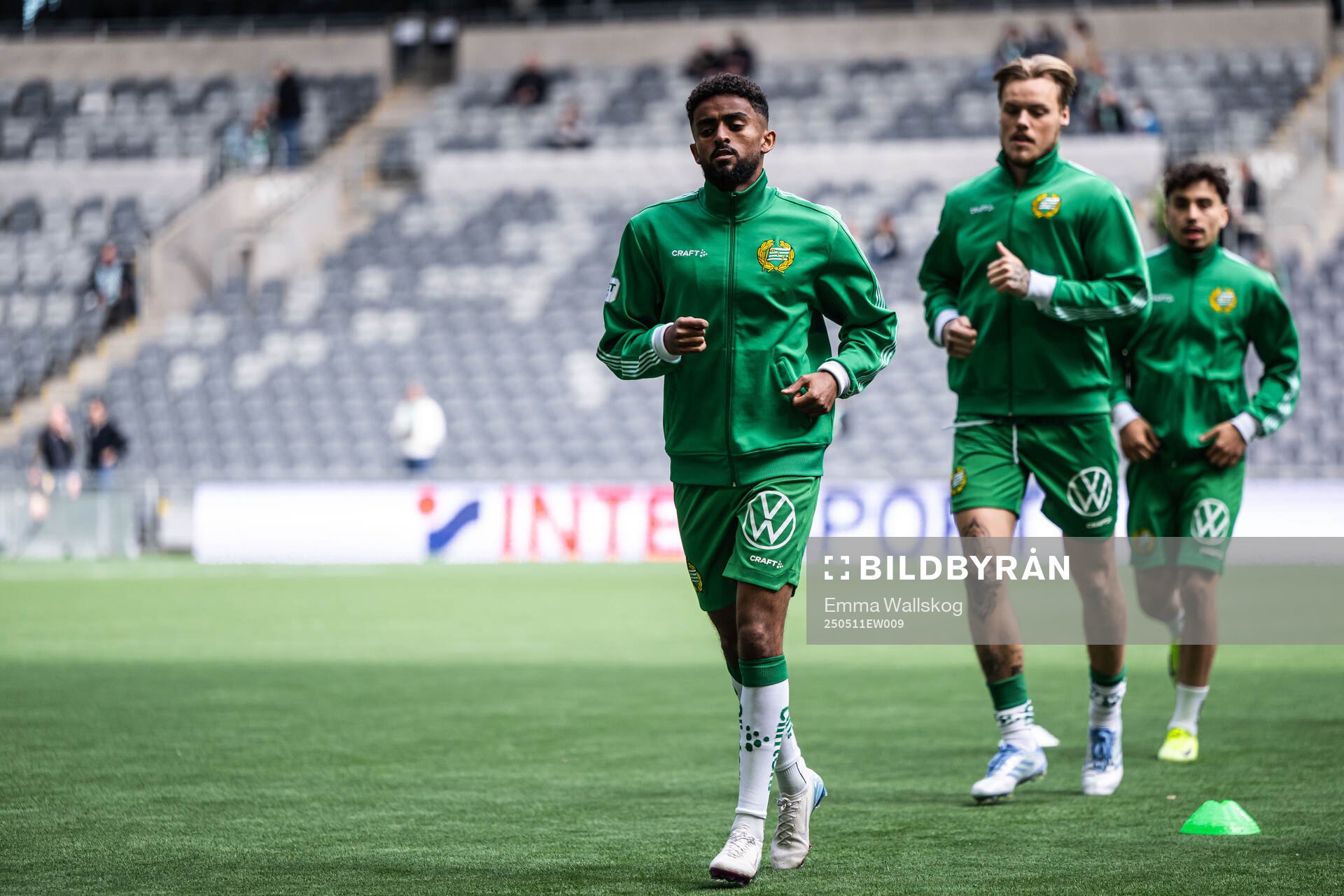 Hammarbys Tesfaldet Tekie inför fotbollsmatchen i Allsvenskan mellan Hammarby och IFK Norrköping den 11 maj 2025 i Stockholm. 
