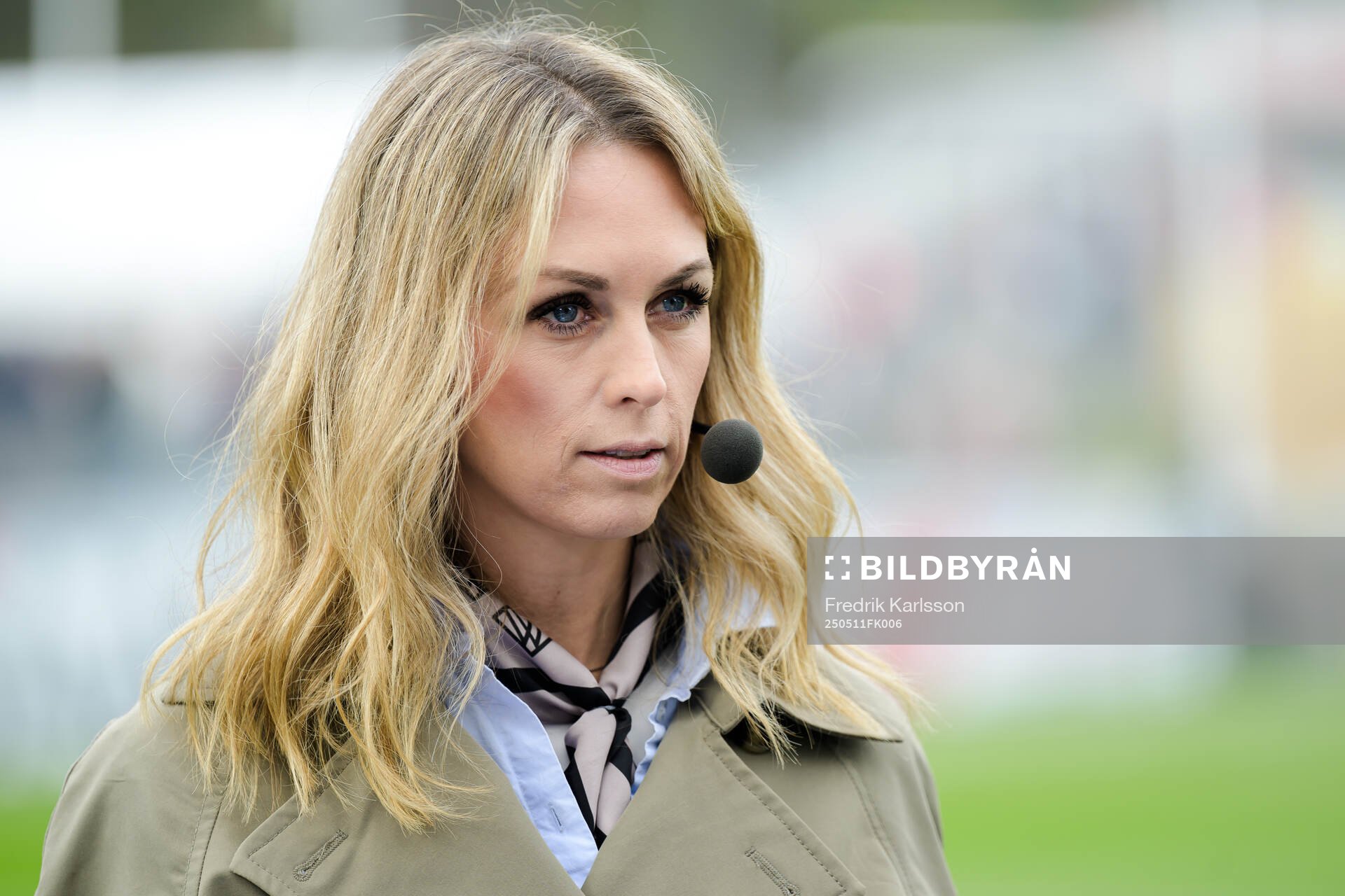 Karin Frick, Max,  inför fotbollsmatchen i Allsvenskan mellan Degerfors och Malmö FF den 11 maj 2025 i Degerfors. 